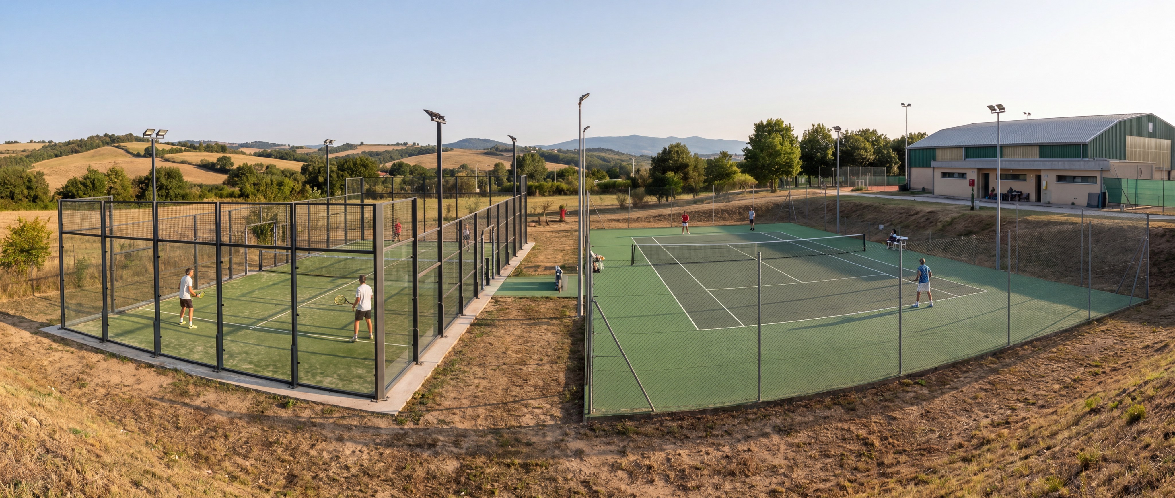 padel court action runout zone
