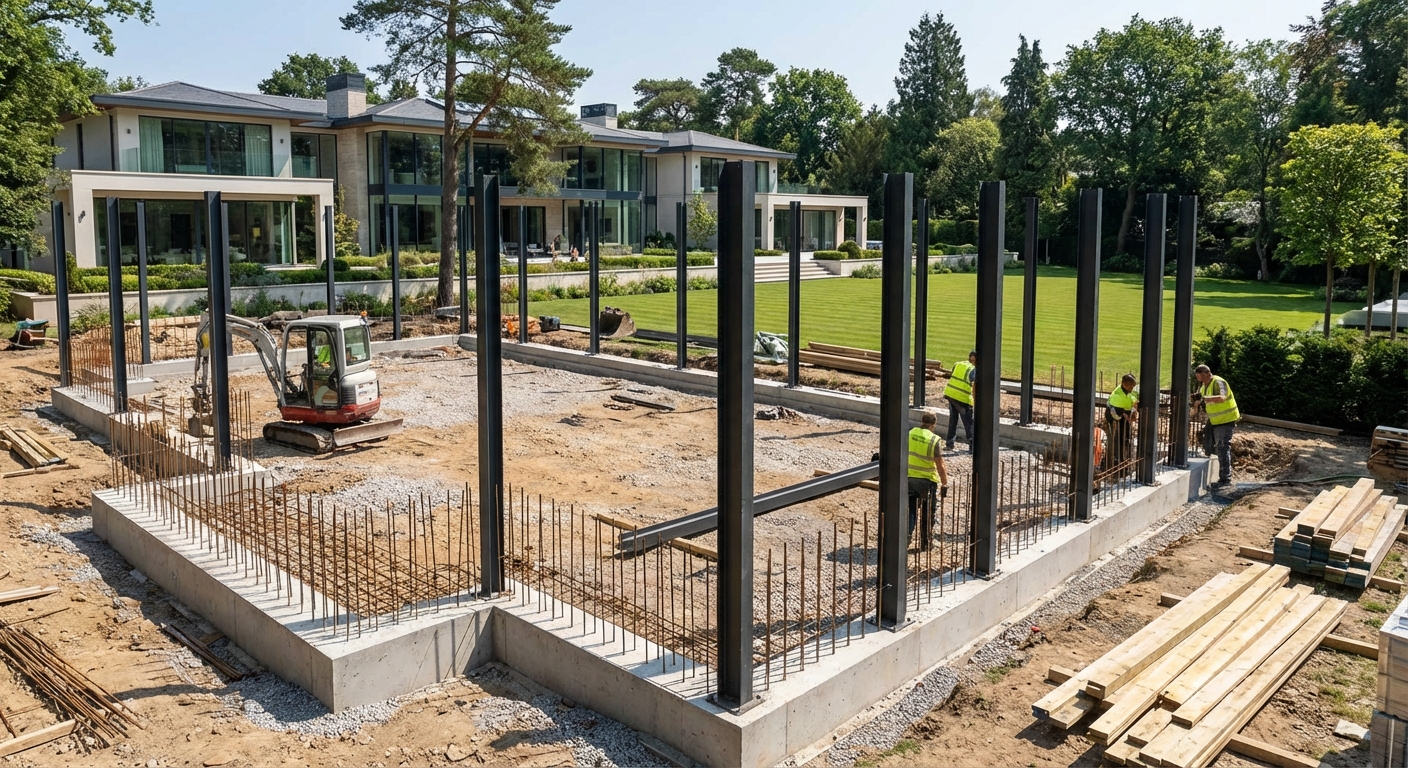 Padel court construction luxury backyard