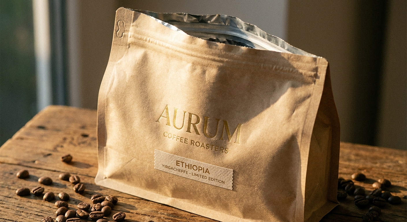 Testing barrier materials for oxygen resistance on ground coffee beans in a laboratory setting