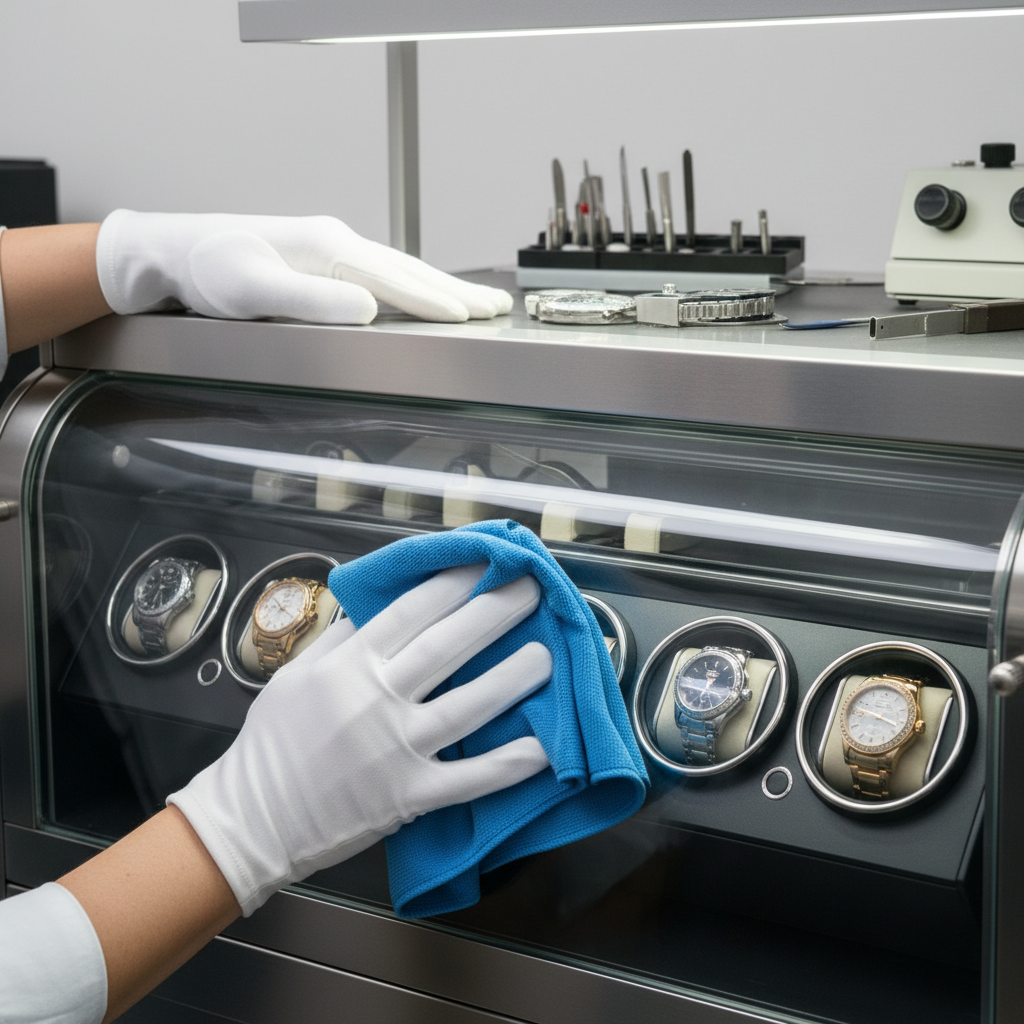 Professional cleaning and maintenance of a watch safe