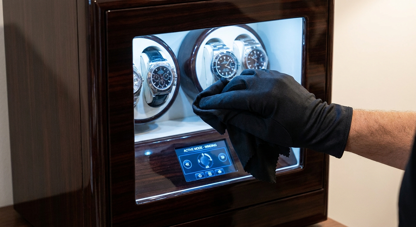 Collector Cleaning Watch Winder Safe Interior Glass and Touchscreen