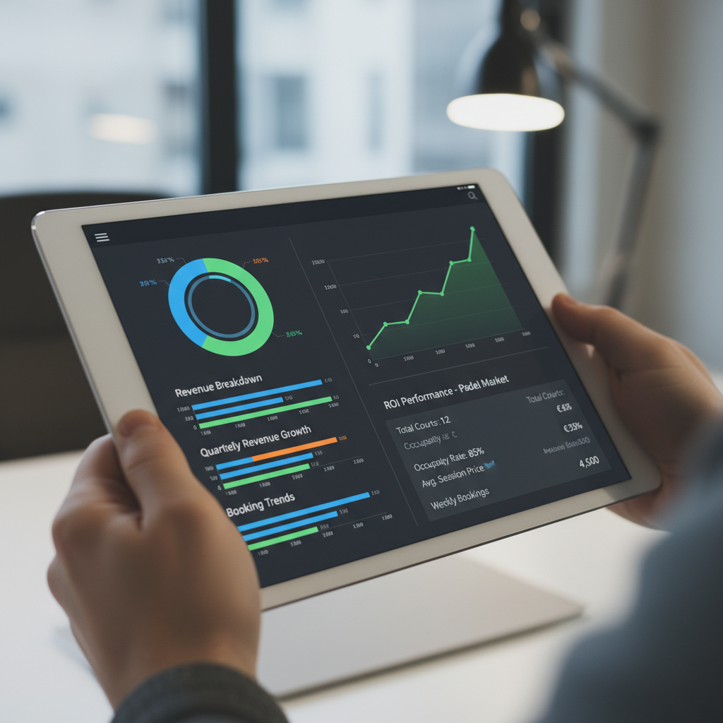 financial roi dashboard padel market