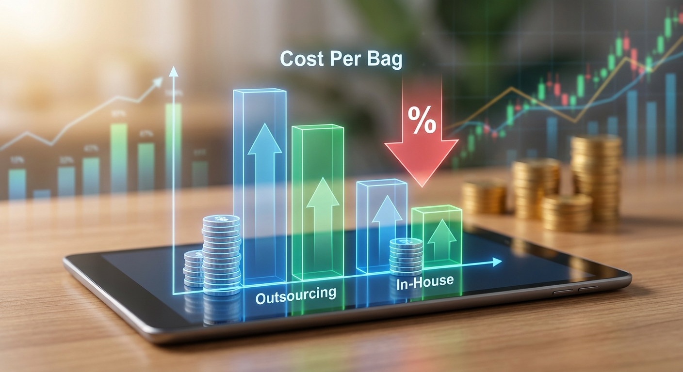 Cost-benefit analysis showing the ROI increase when you Own the Line versus outsourcing.