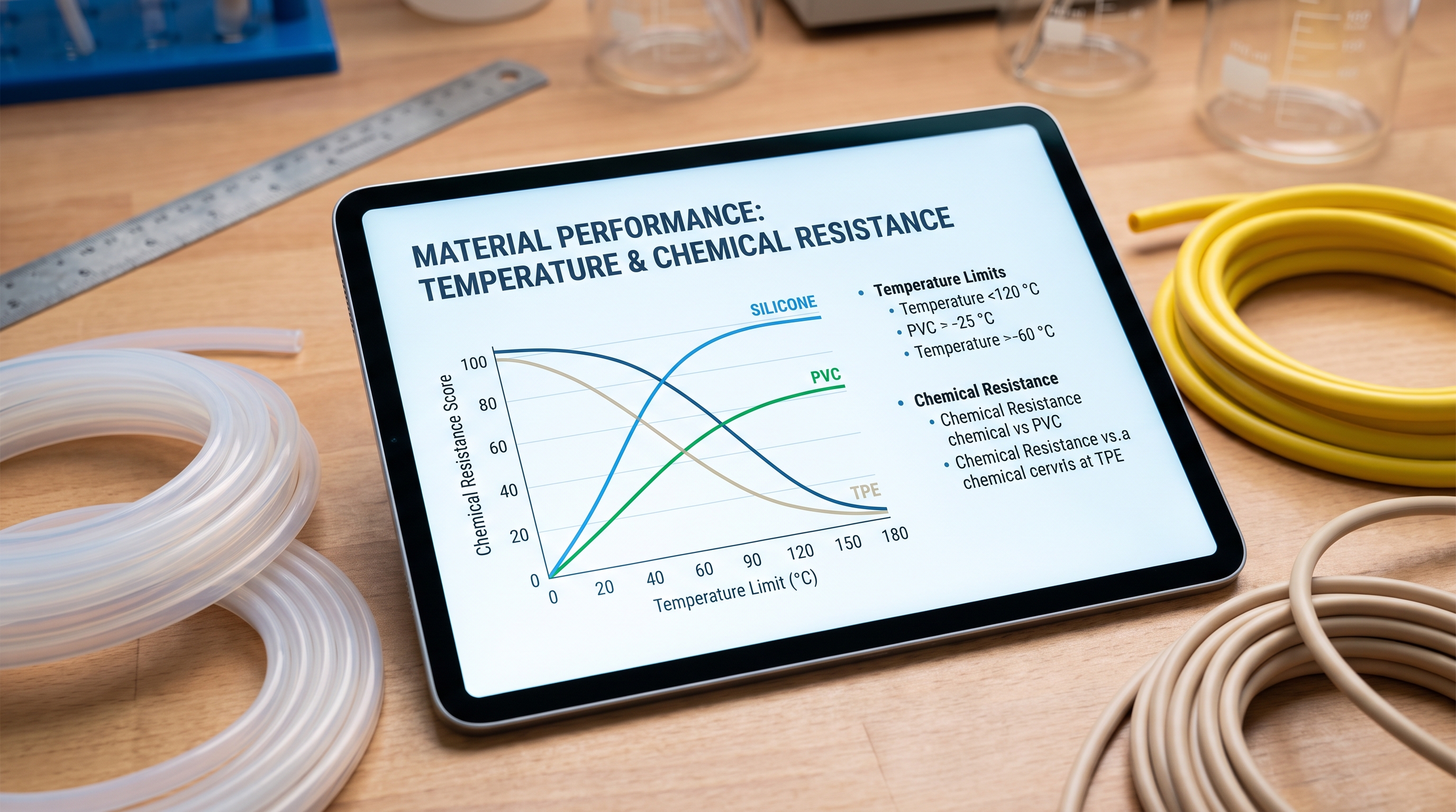 Material Performance Comparison Chart for Silicone PVC and TPE