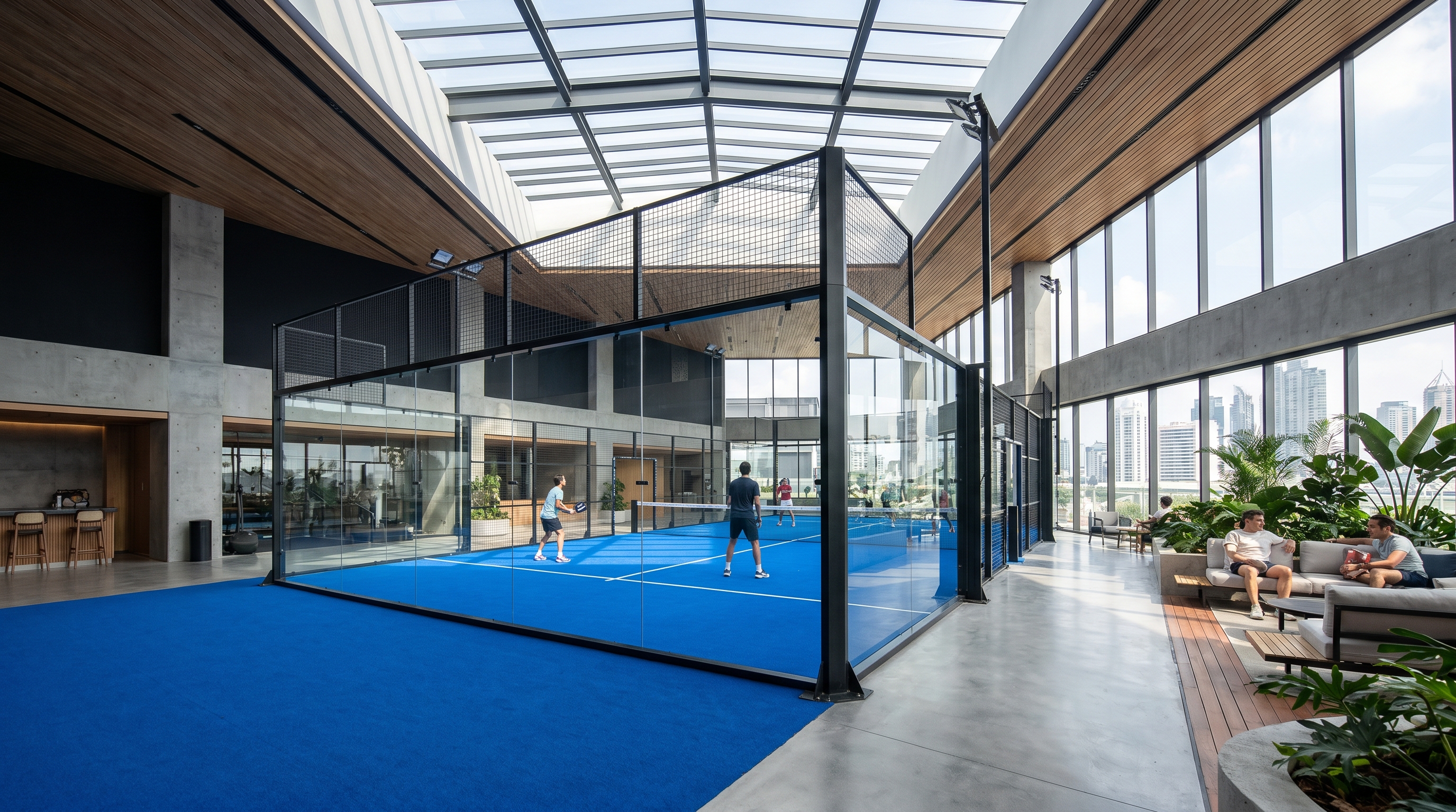 modern padel courts urban sports club