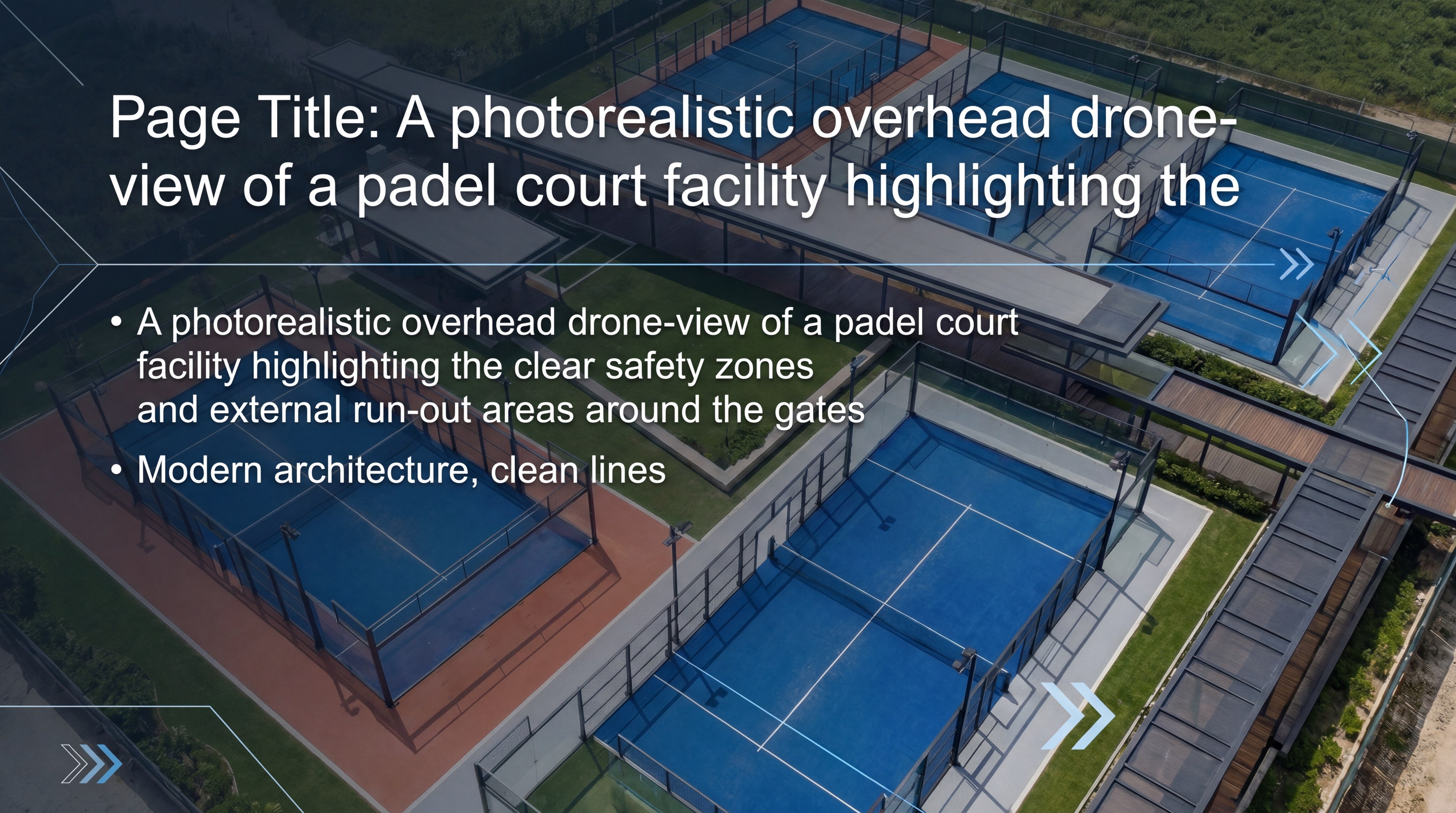 padel court drone overview
