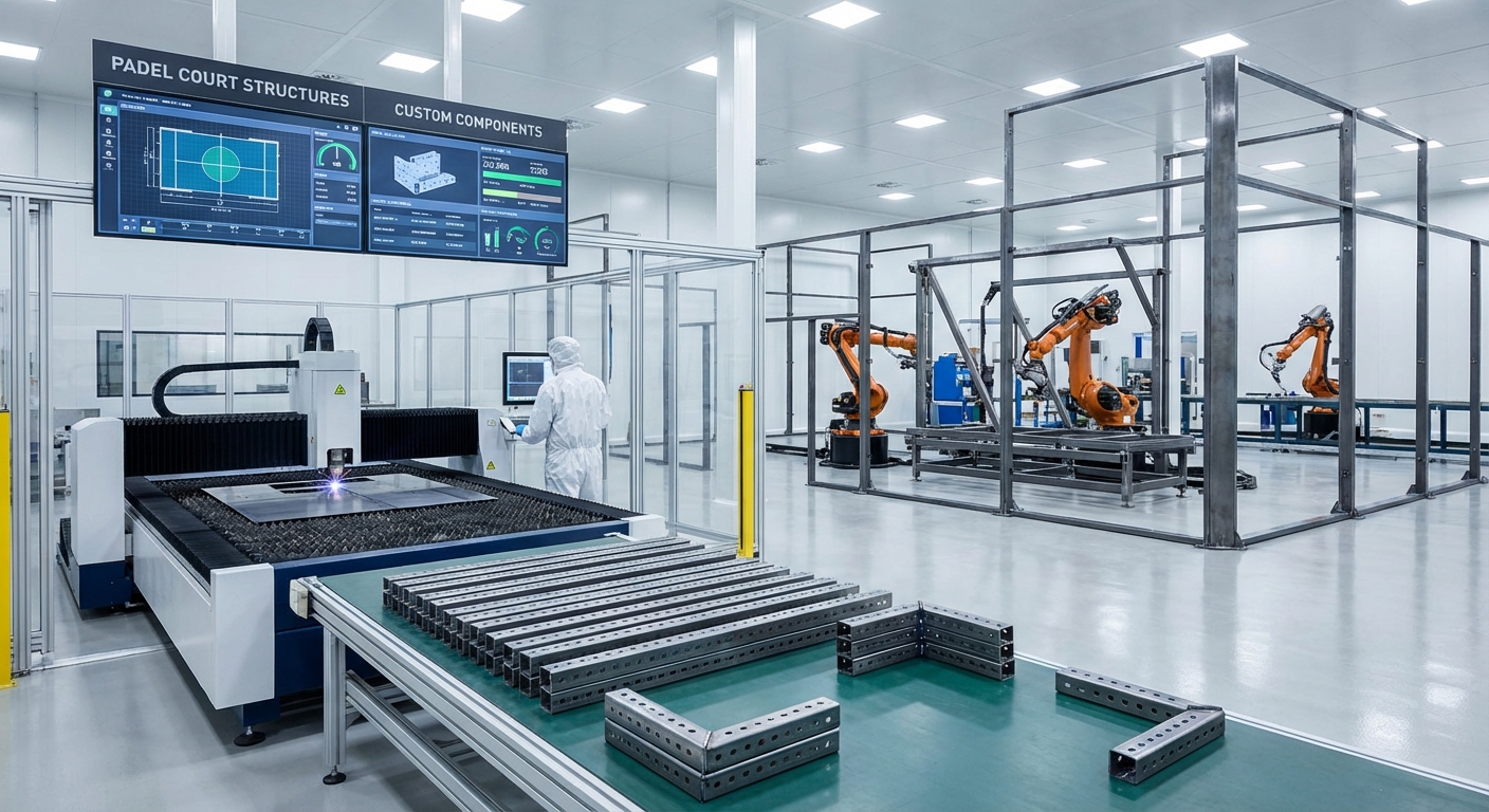 Padel court manufacturing facility