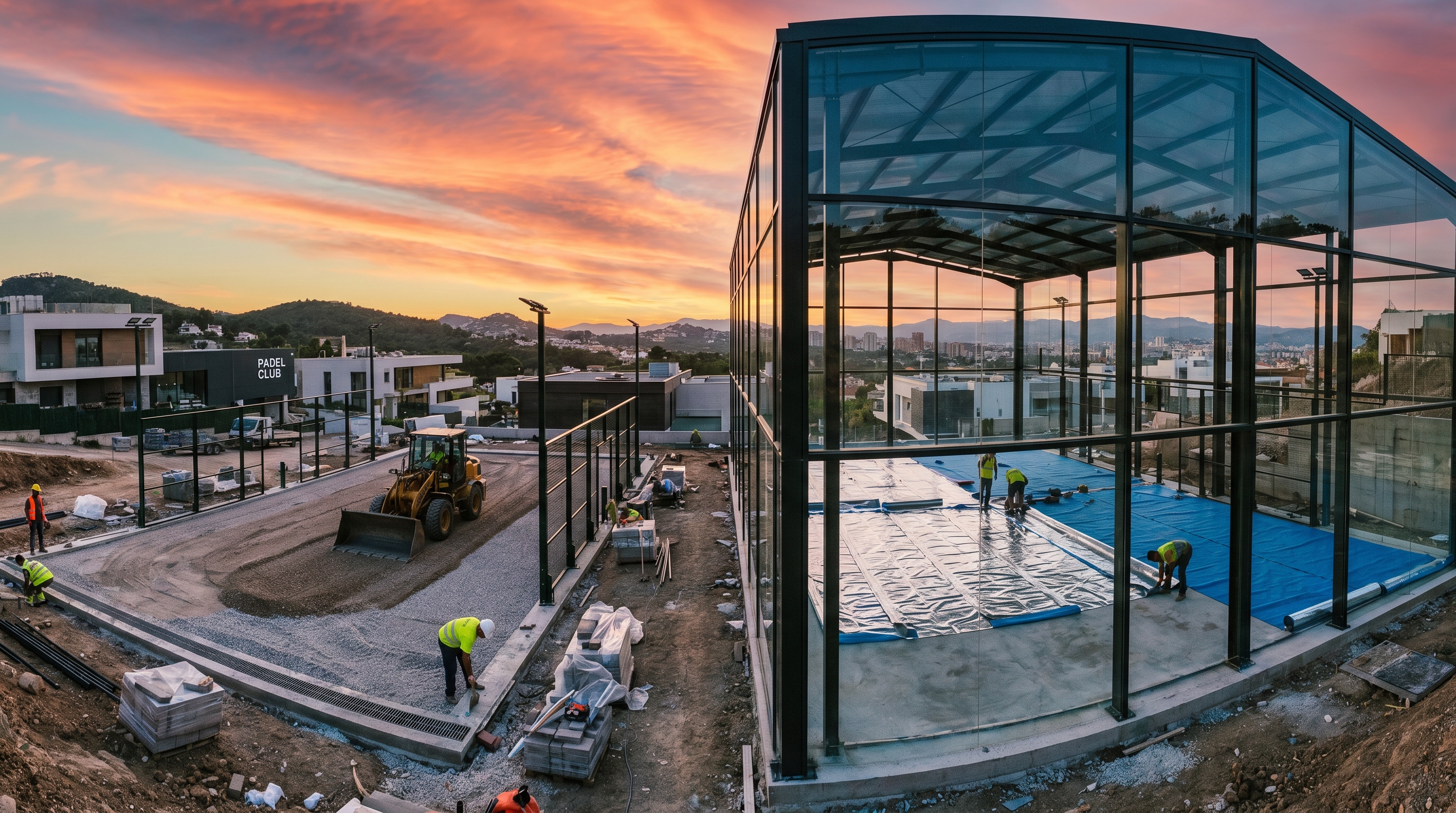 padel court installation sunset index 1.jpeg