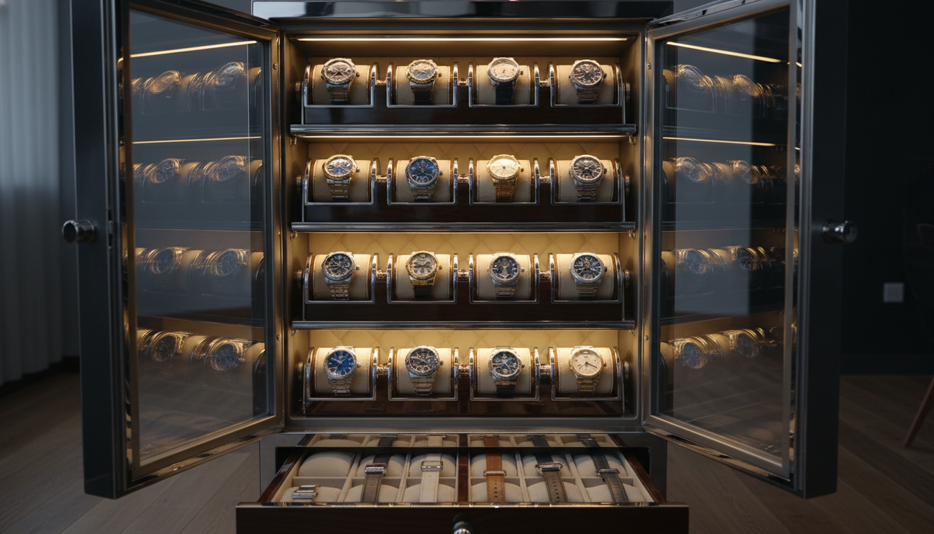 Luxury watches safe display