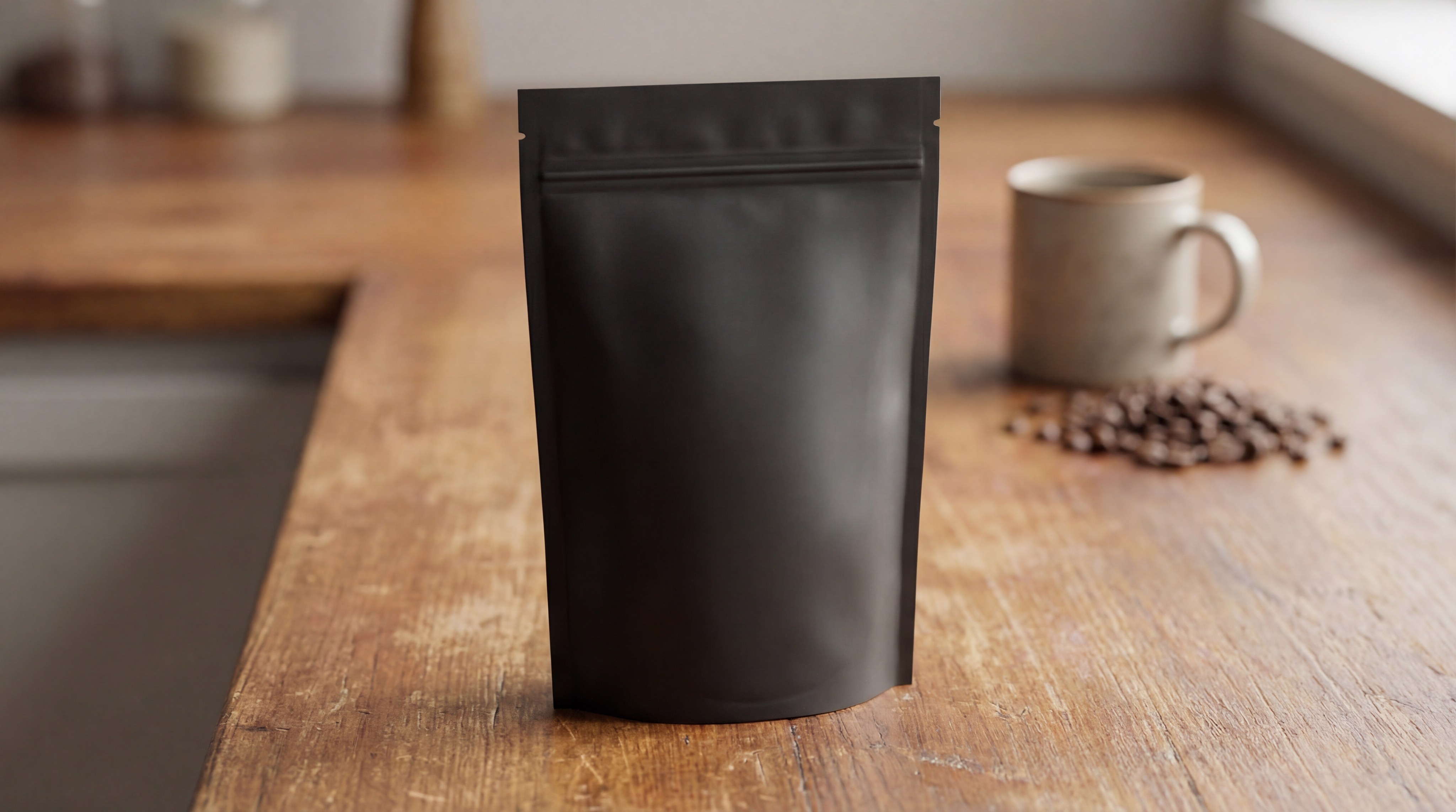 Metallized film layers used in light-blocking coffee bags.