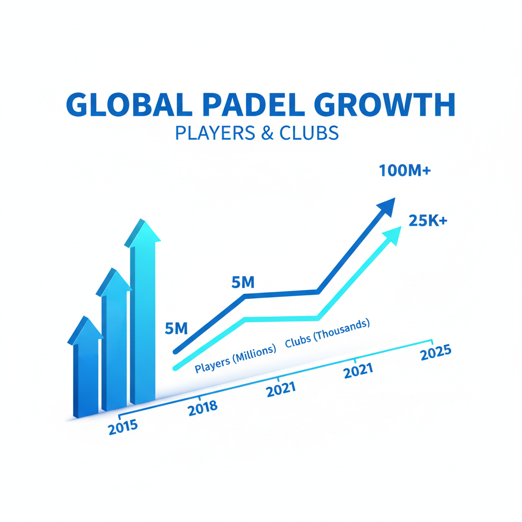 padel sport growth infographic