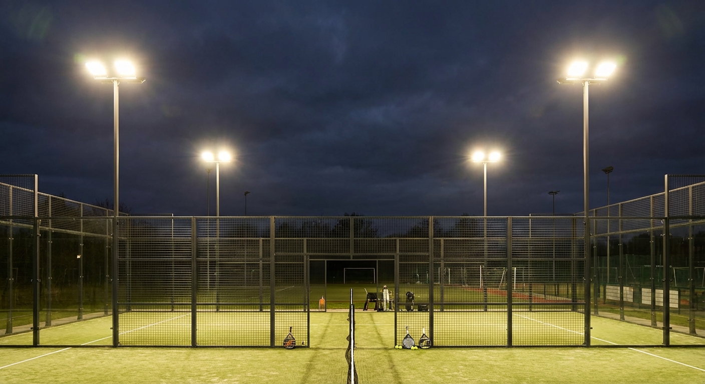 padel court night led lighting