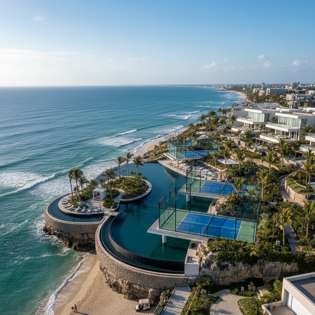 luxury coastal resort padel courts