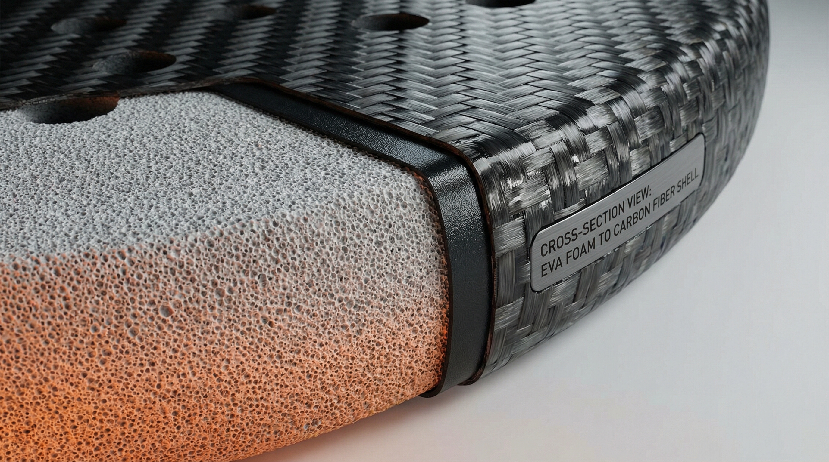 padel racket macro cross section