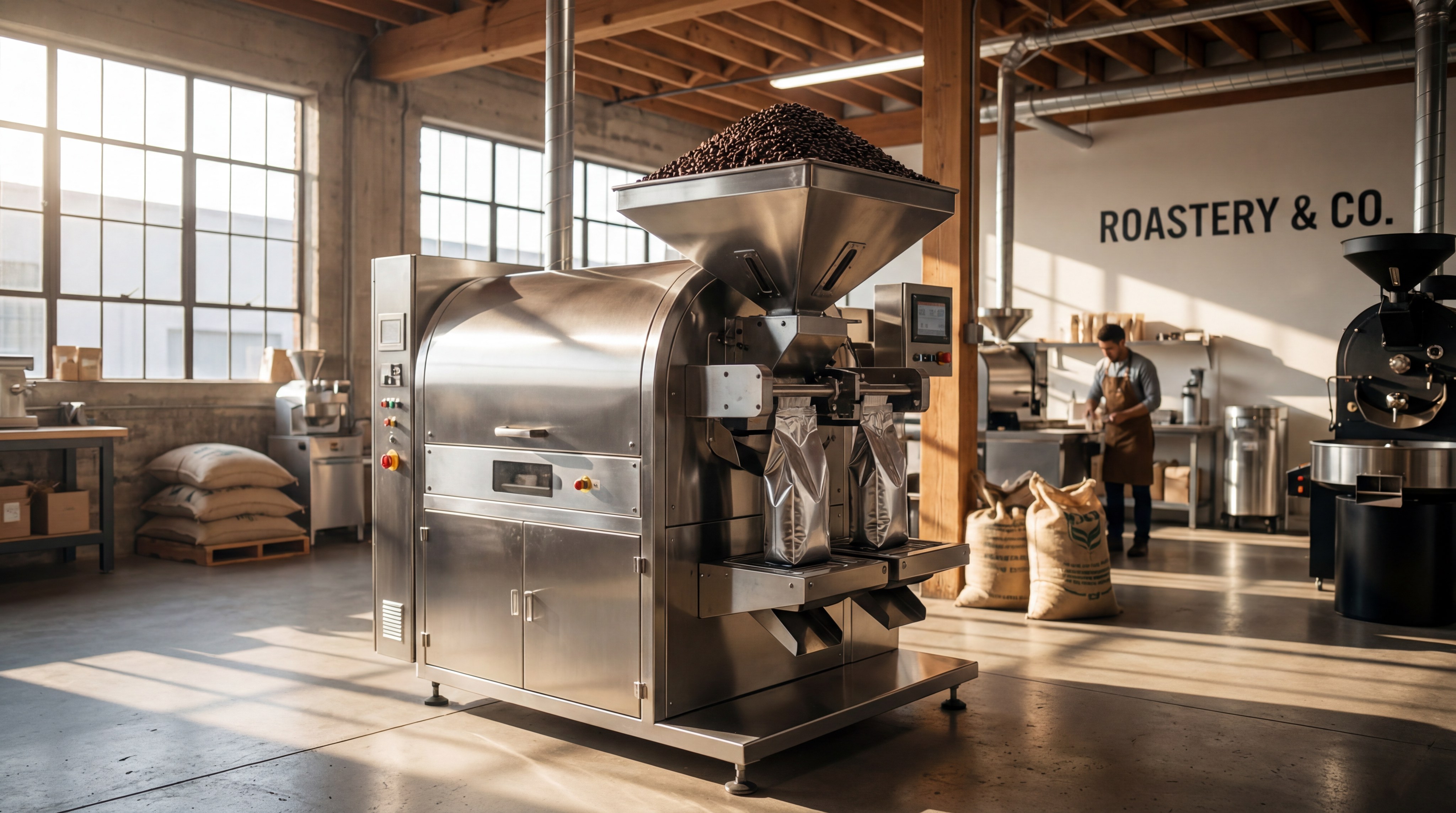 Industrial VFFS system for your first coffee packaging machine