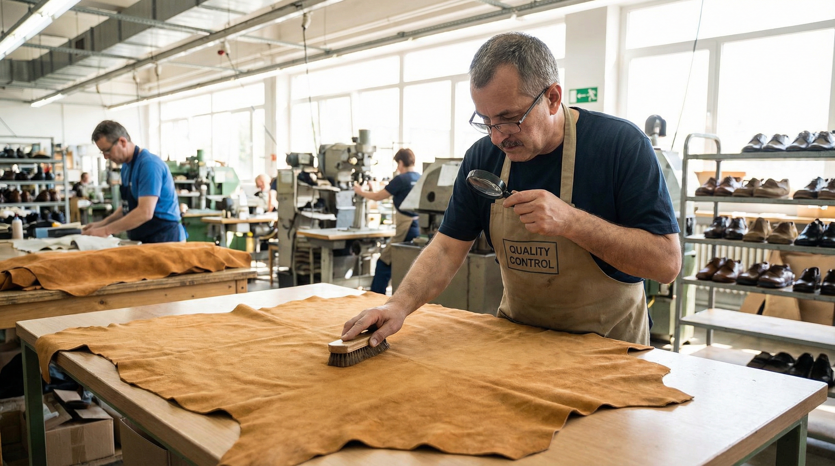 Quality control suede inspection