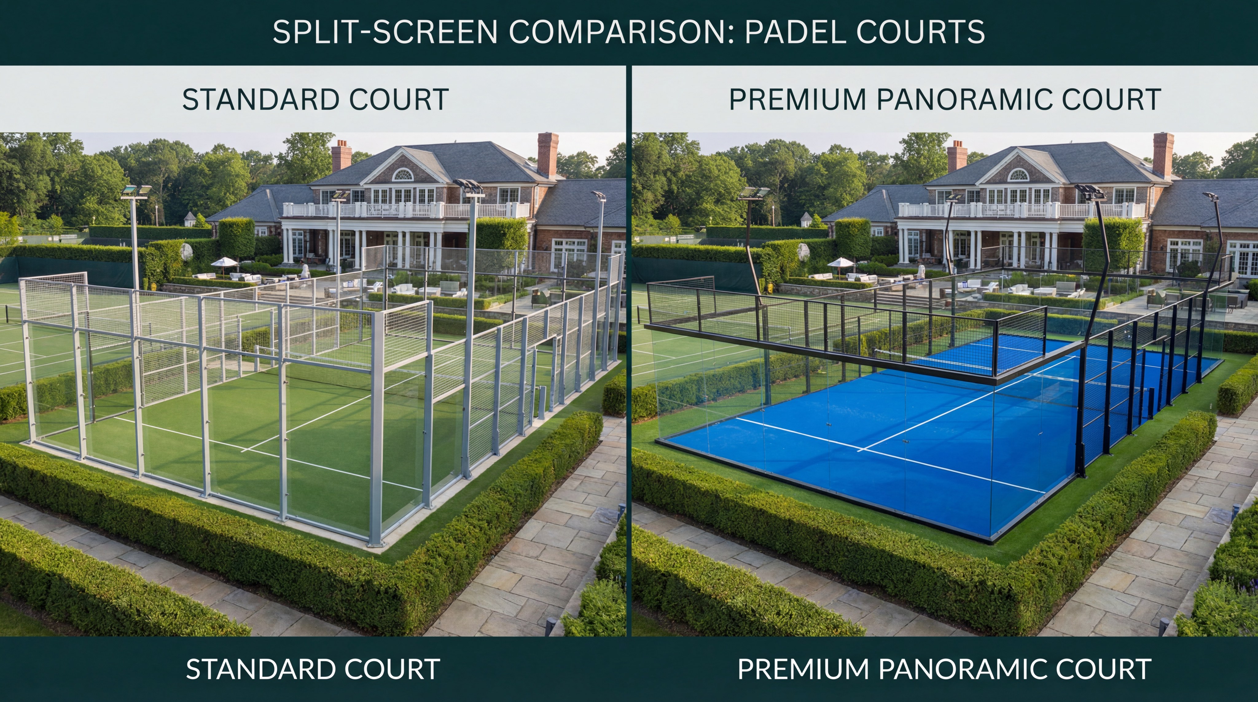 padel court comparison visual