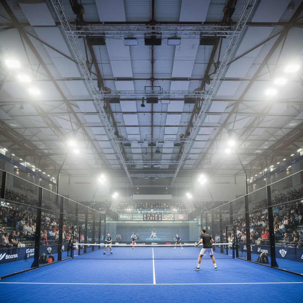 padel court interior shot
