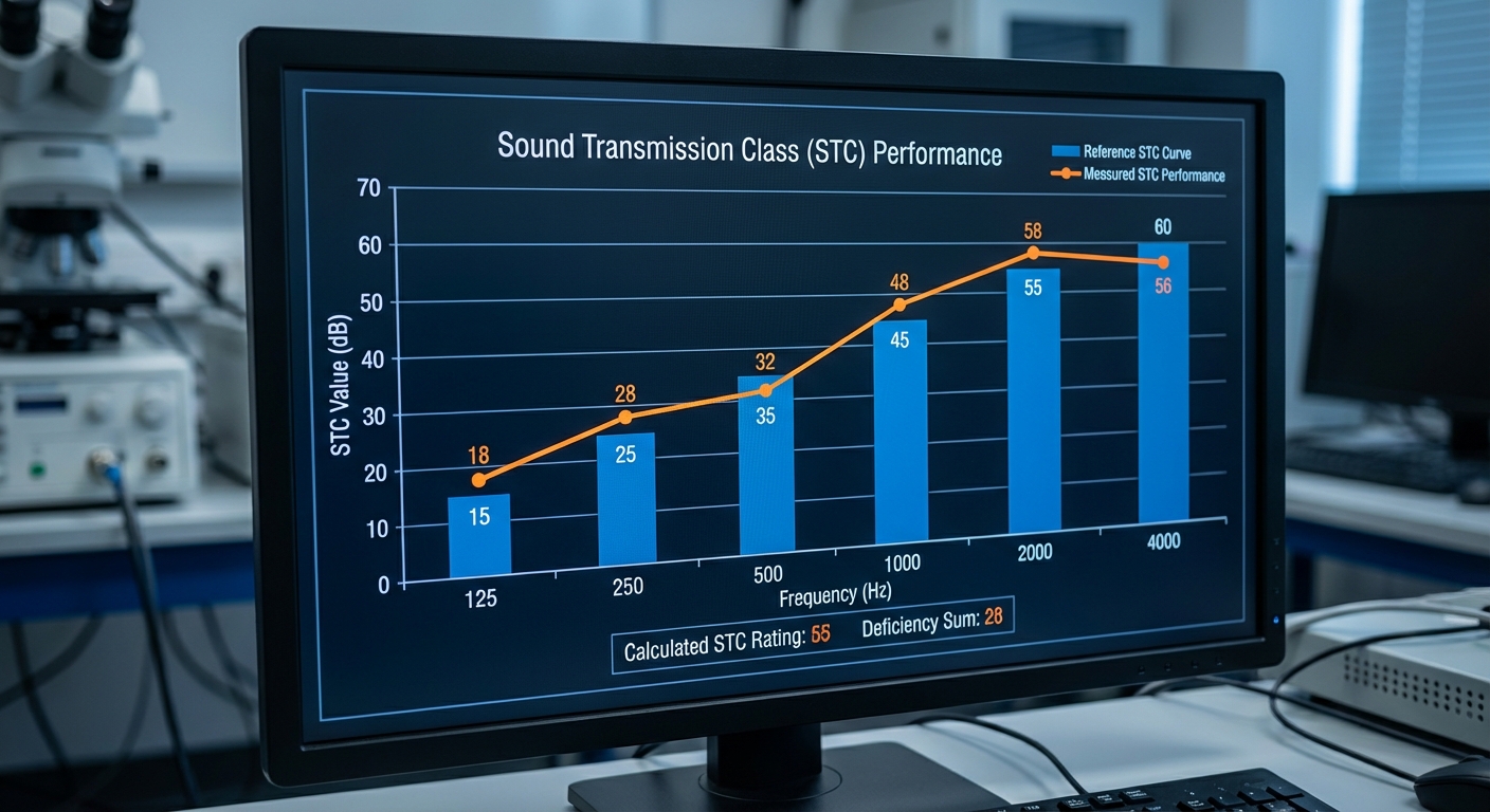 STC Performance Frequency Chart on a monitor