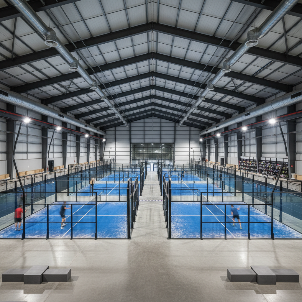 indoor padel club interior