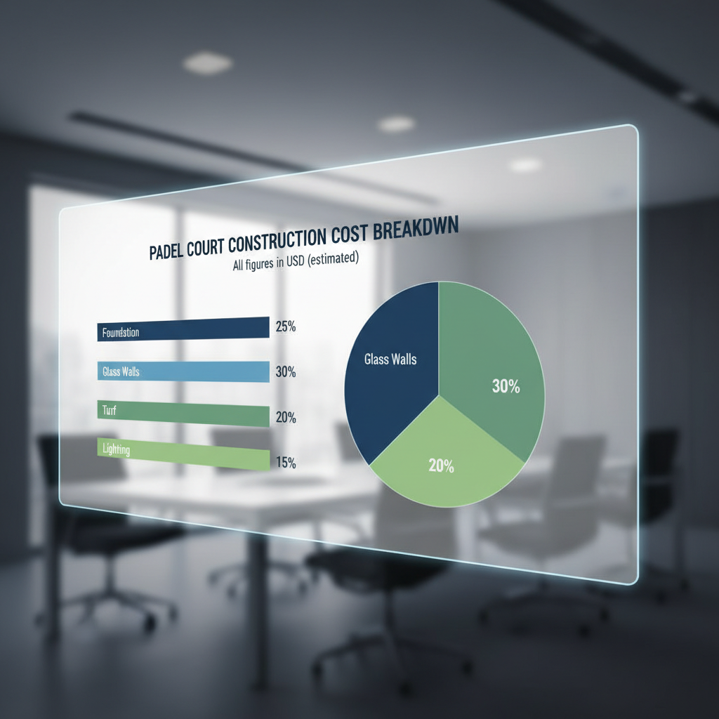 padel court cost breakdown infographic