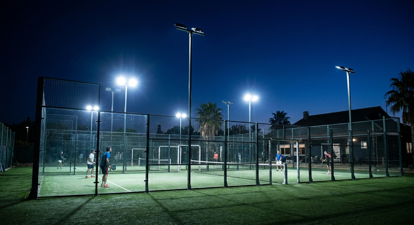 night padel court led lighting