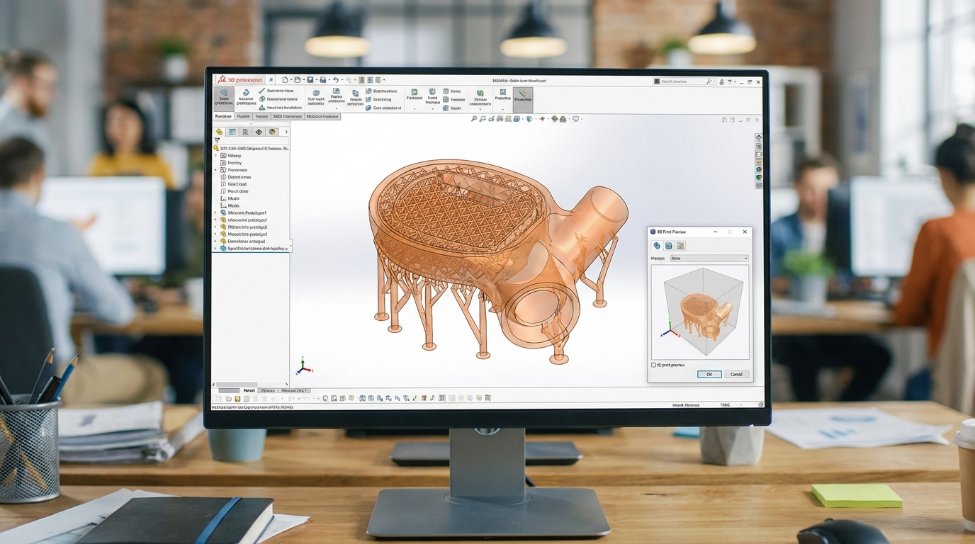 cad model silicone printing display