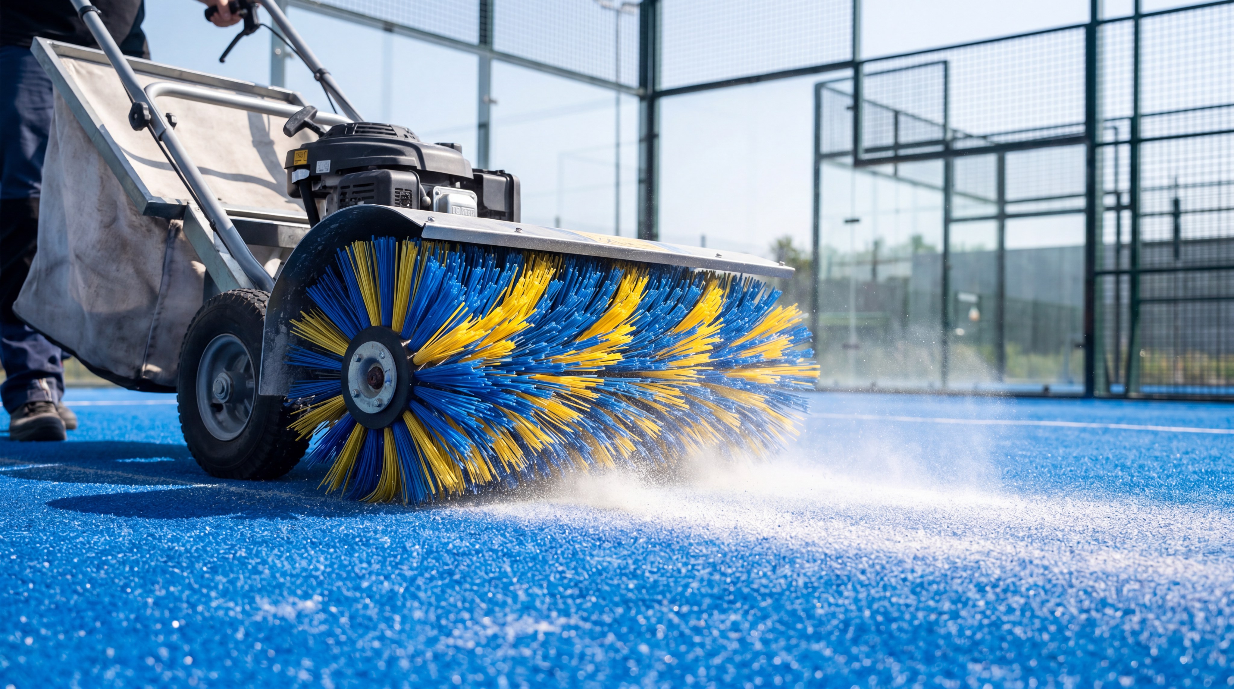 padel court maintenance brush