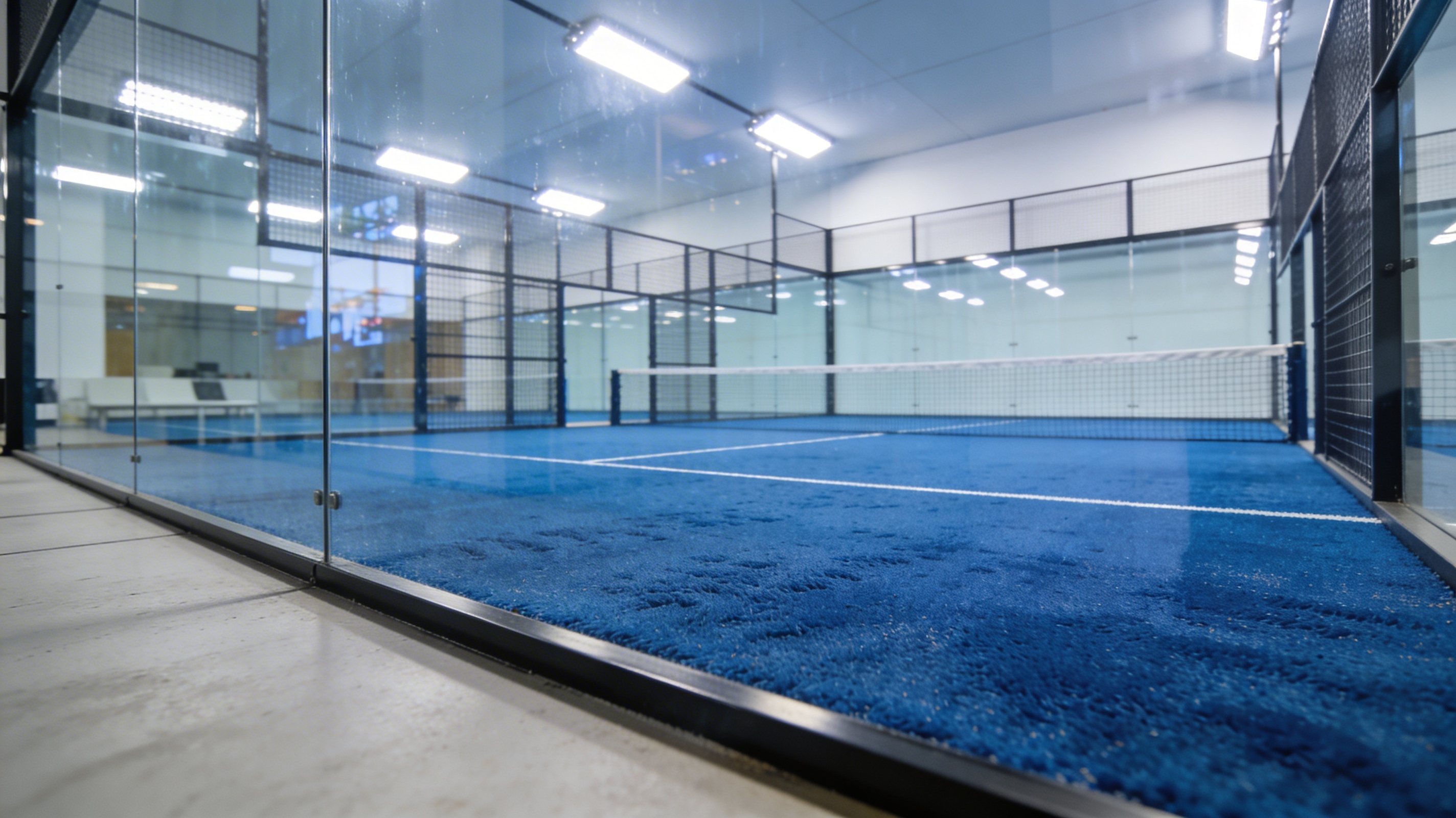 Modern indoor padel court facility
