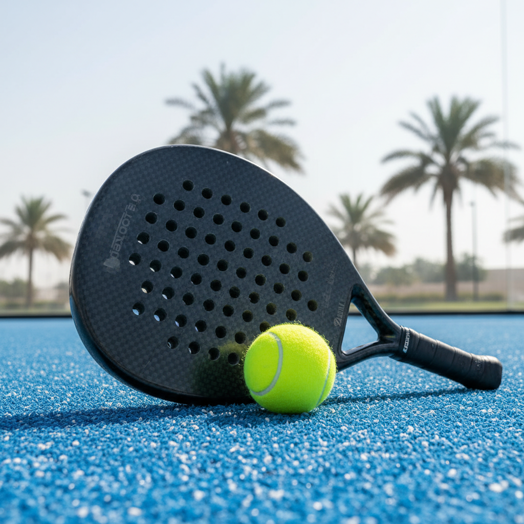 padel racket ball dubai turf