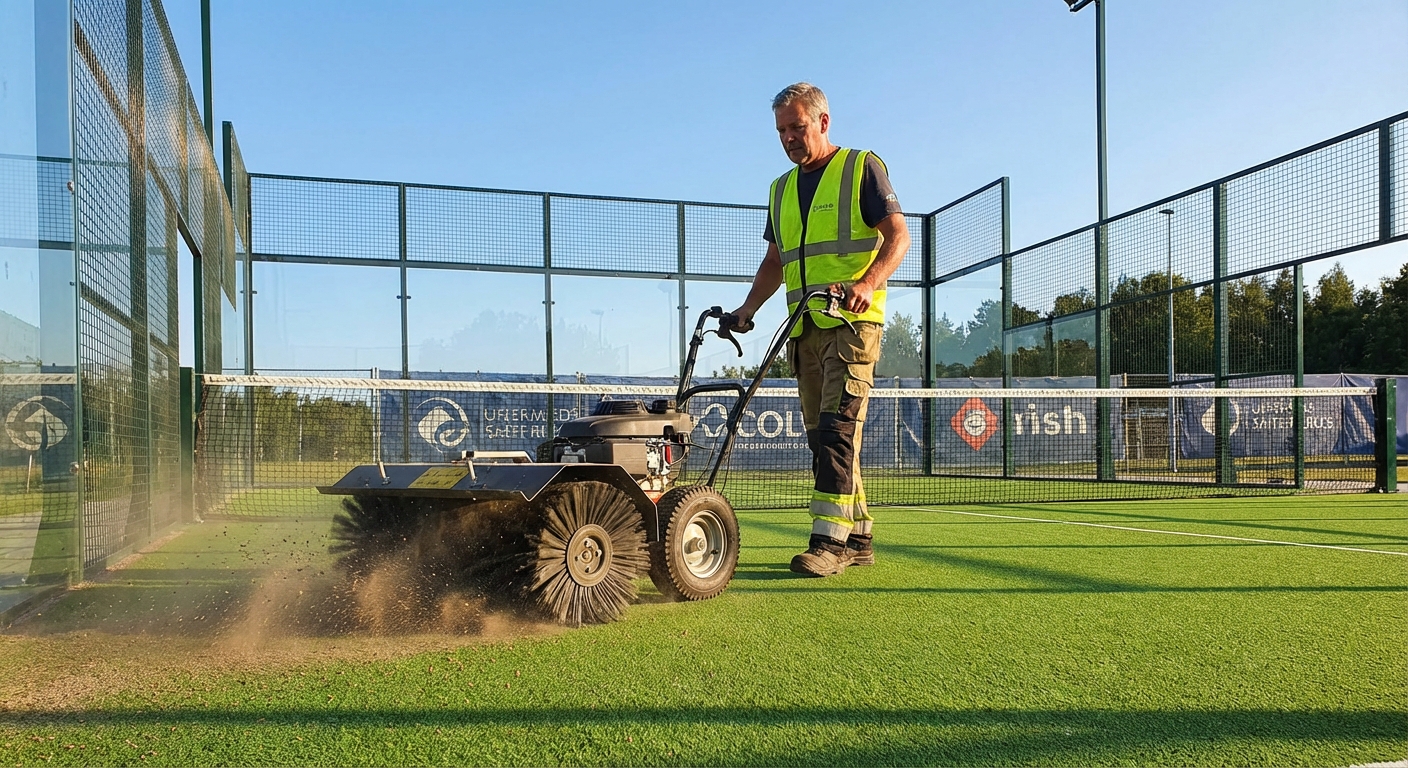 padel court maintenance worker