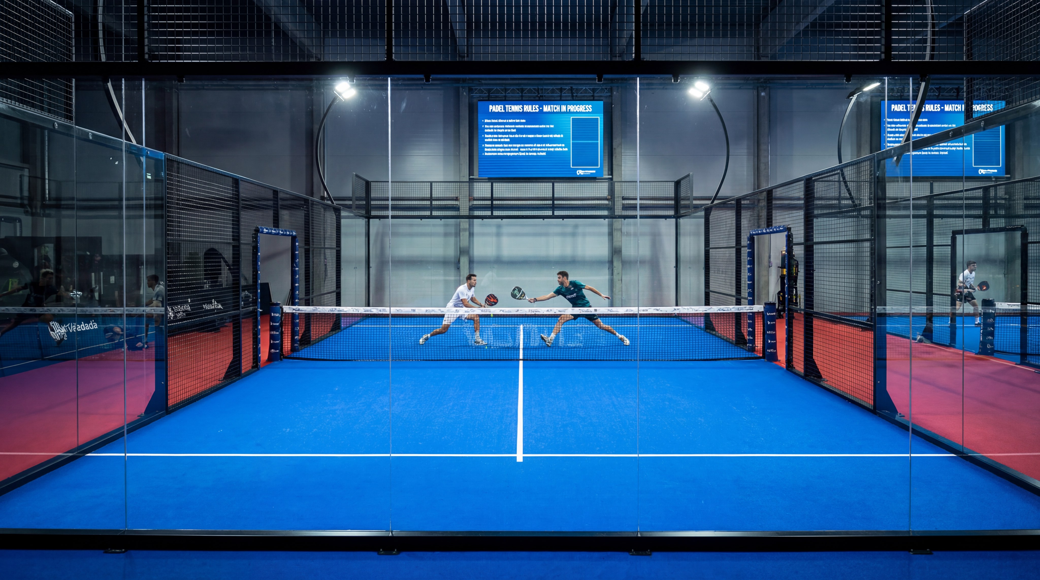 Modern Blue Padel Court