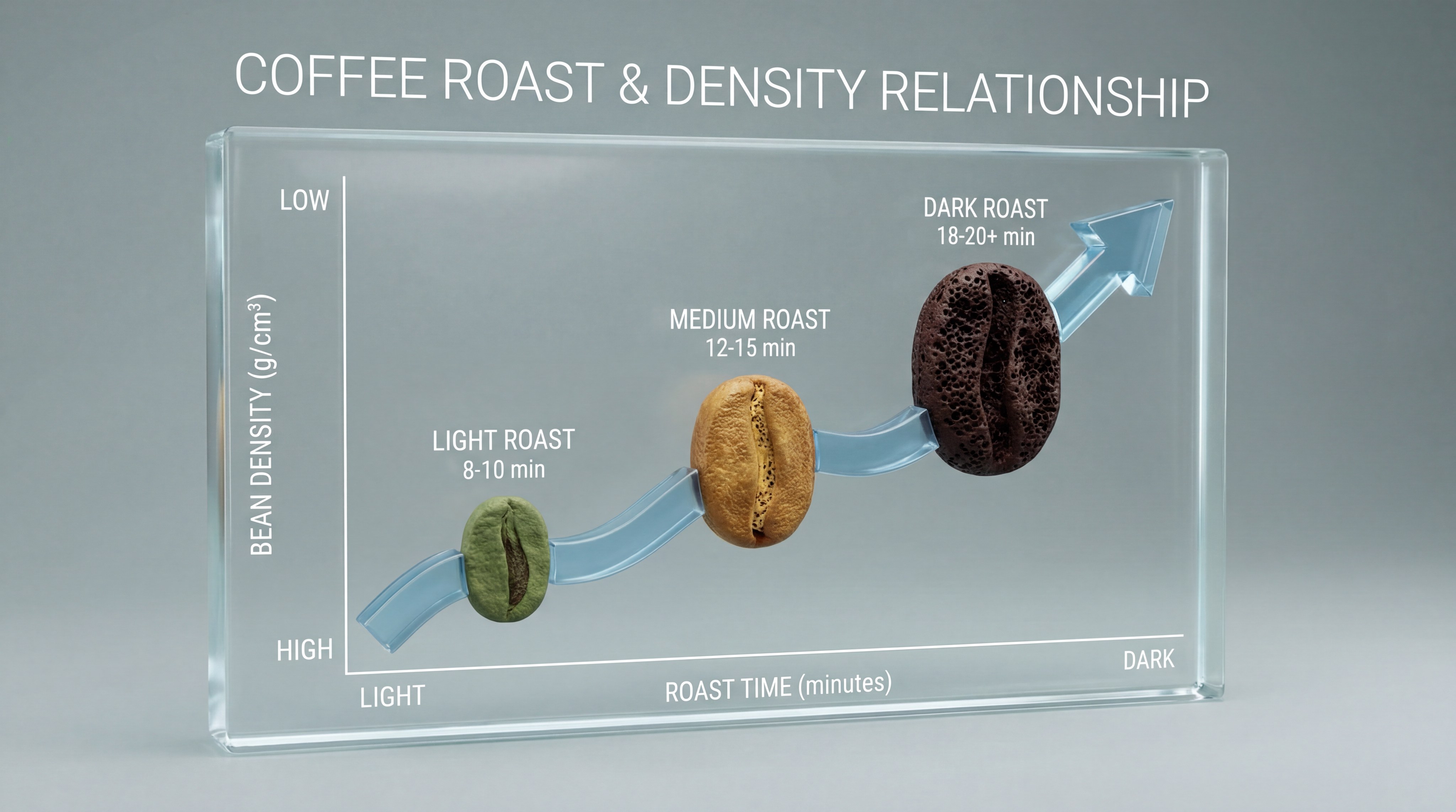 Chart showing how high-altitude growth increases coffee bean density