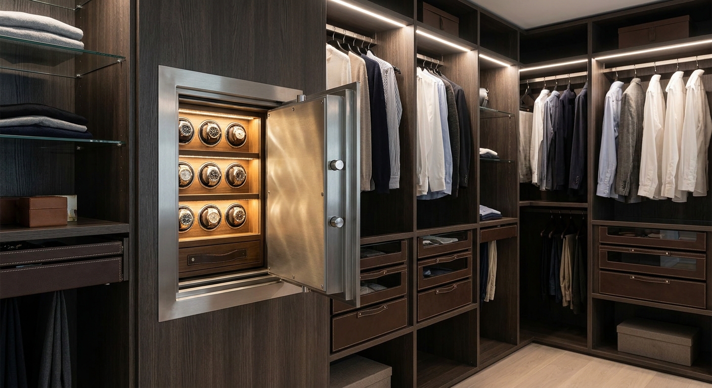 Luxury watch winder safe closet
