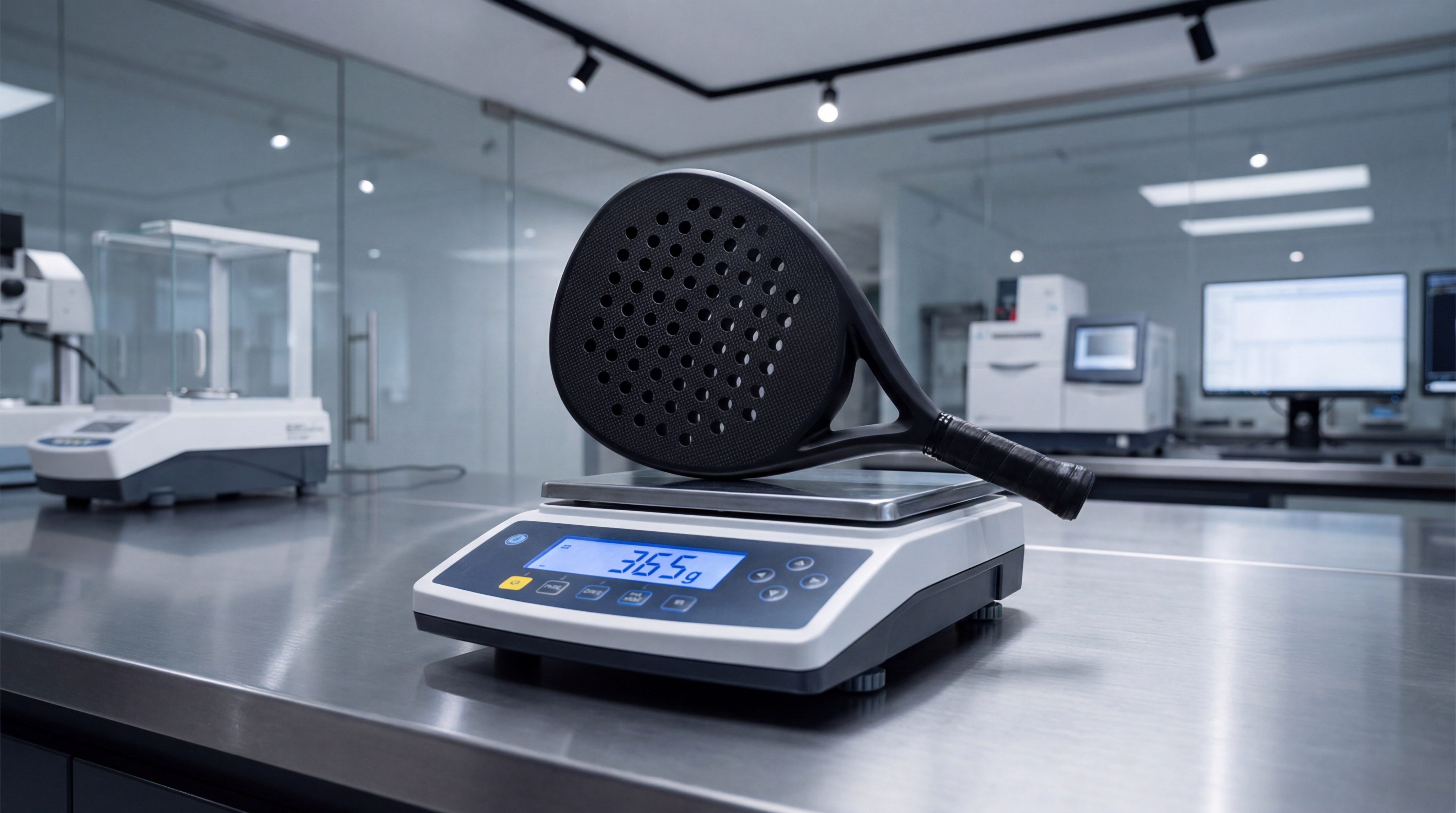 padel racket weight measurement