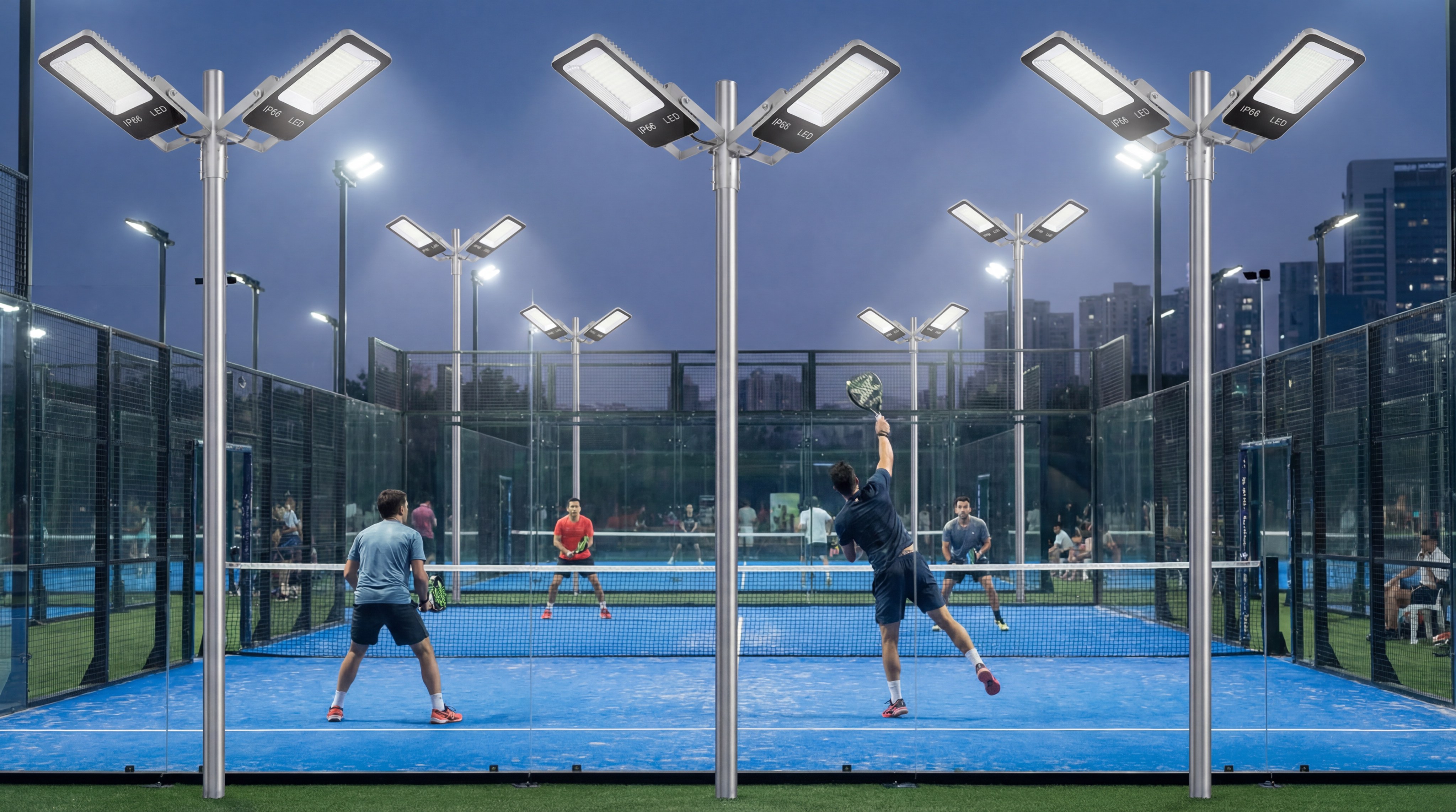 ip66 led floodlights padel facility