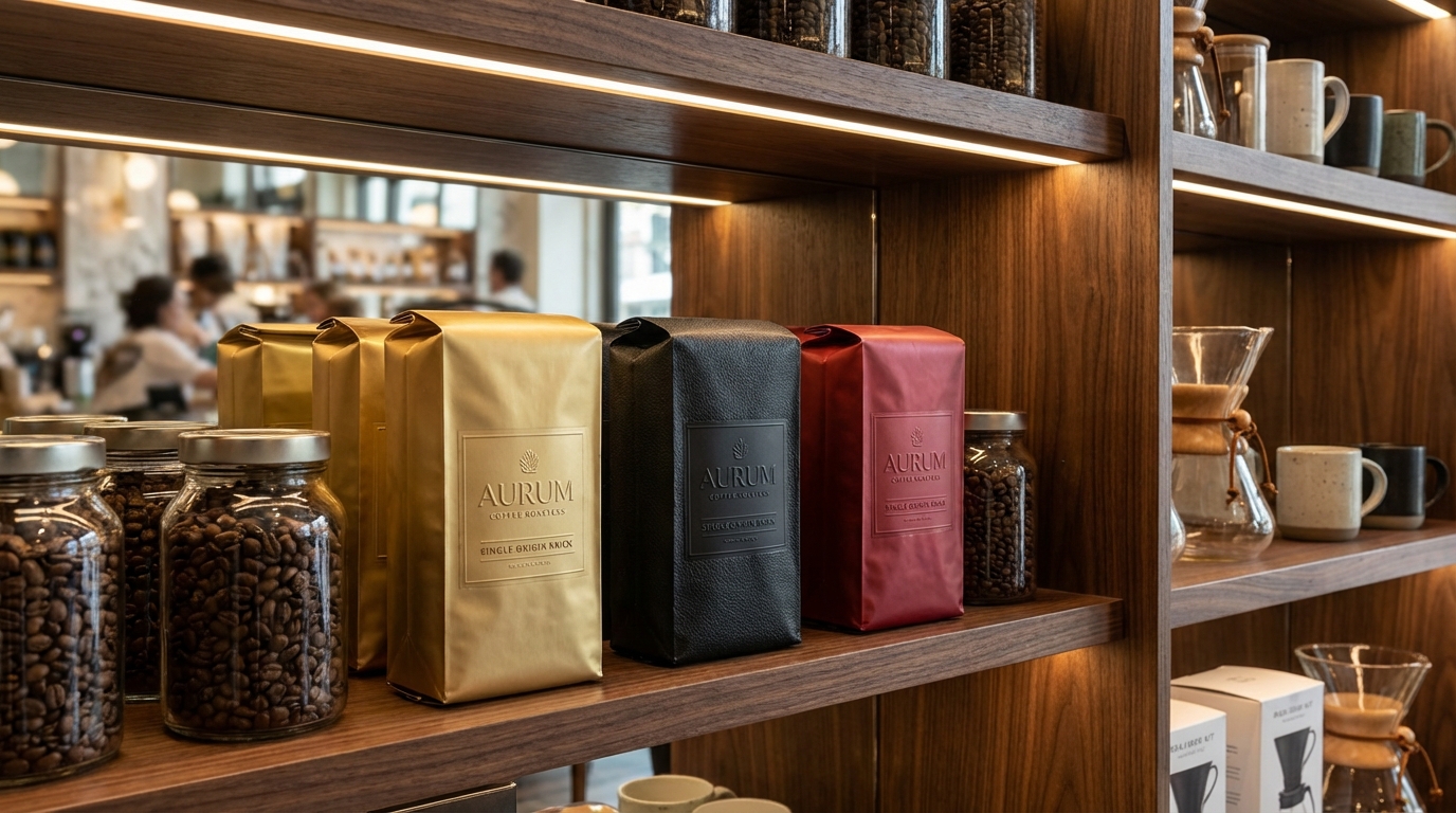 Professional coffee vacuum sealer processing vacuum packed coffee beans for specialty roasters