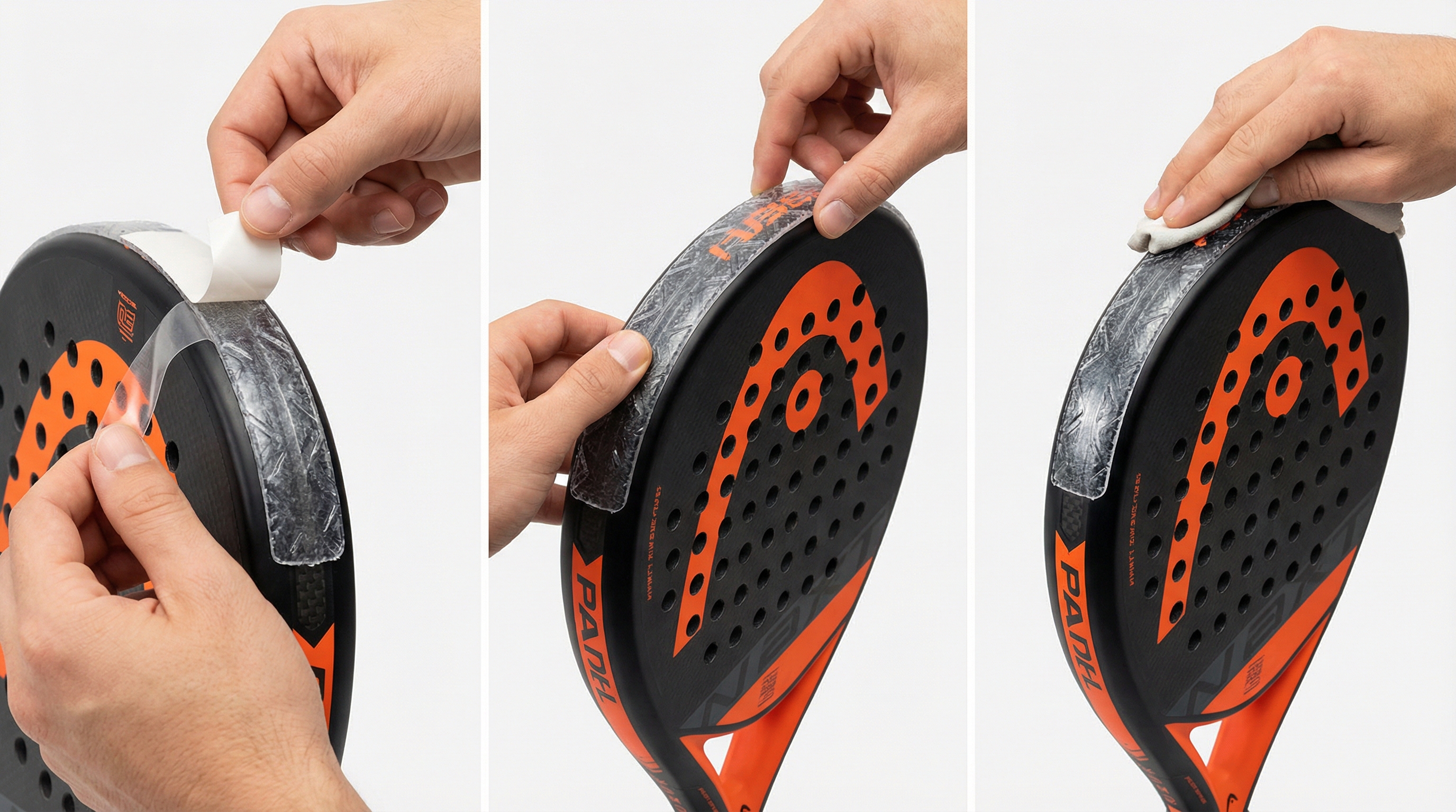 padel racket frame protector application