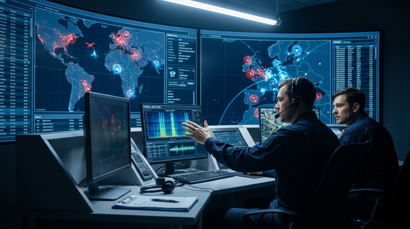 anti drone command center monitors