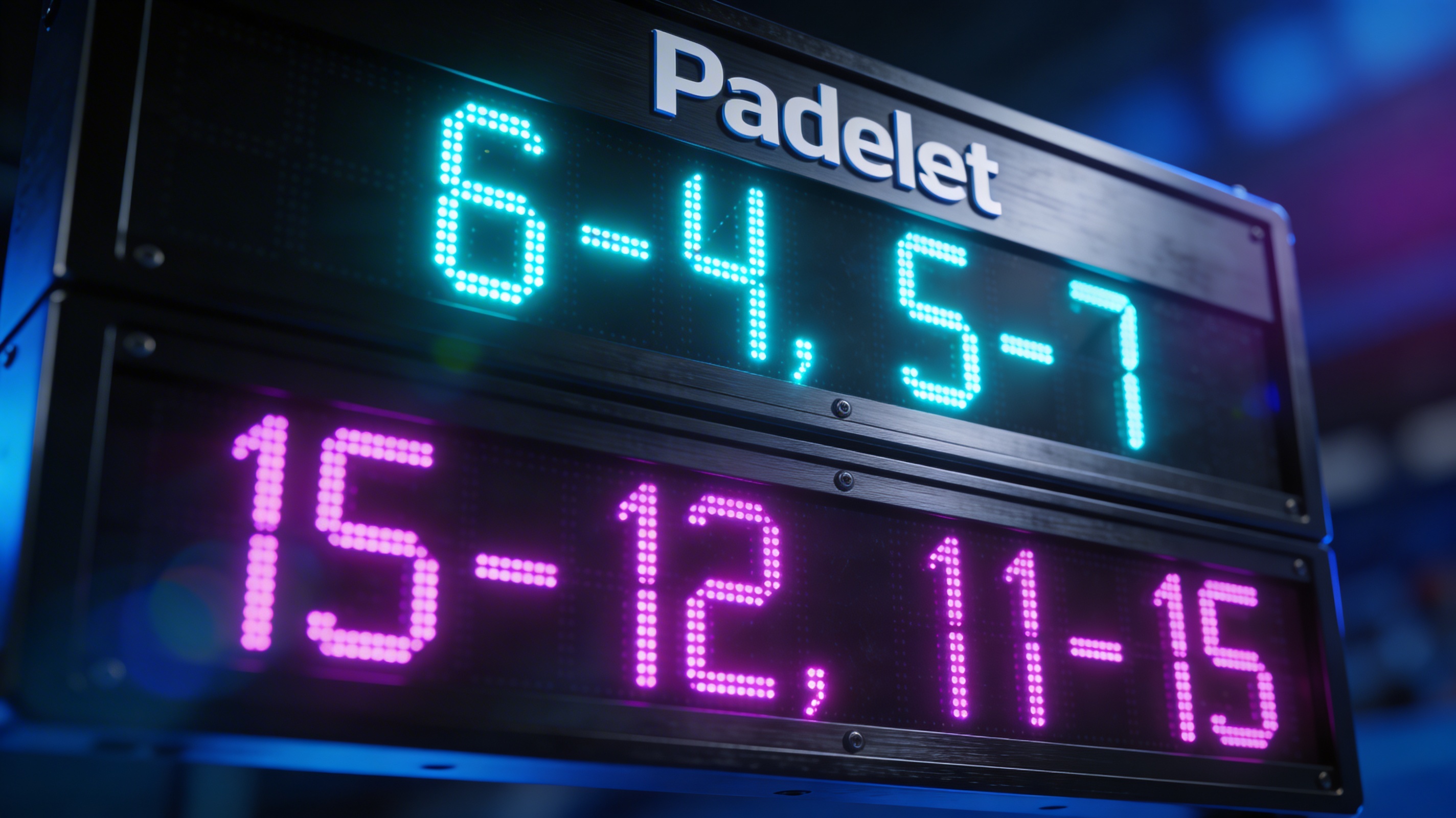 digital sports scoreboard closeup