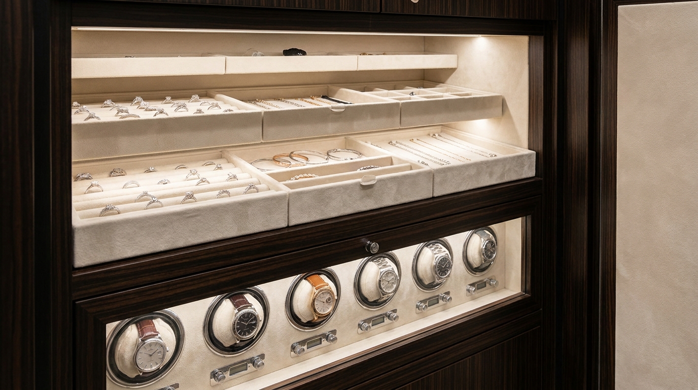 luxury jewelry safe interior