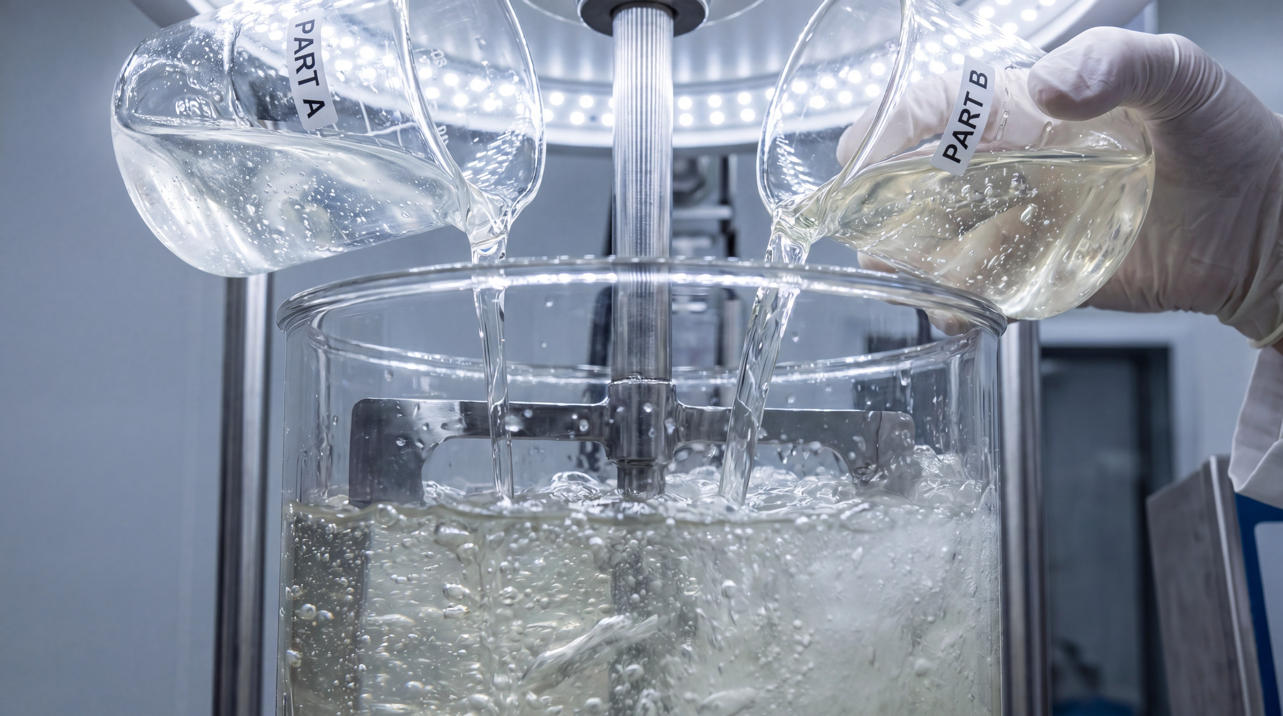 Liquid silicone rubber mixing process