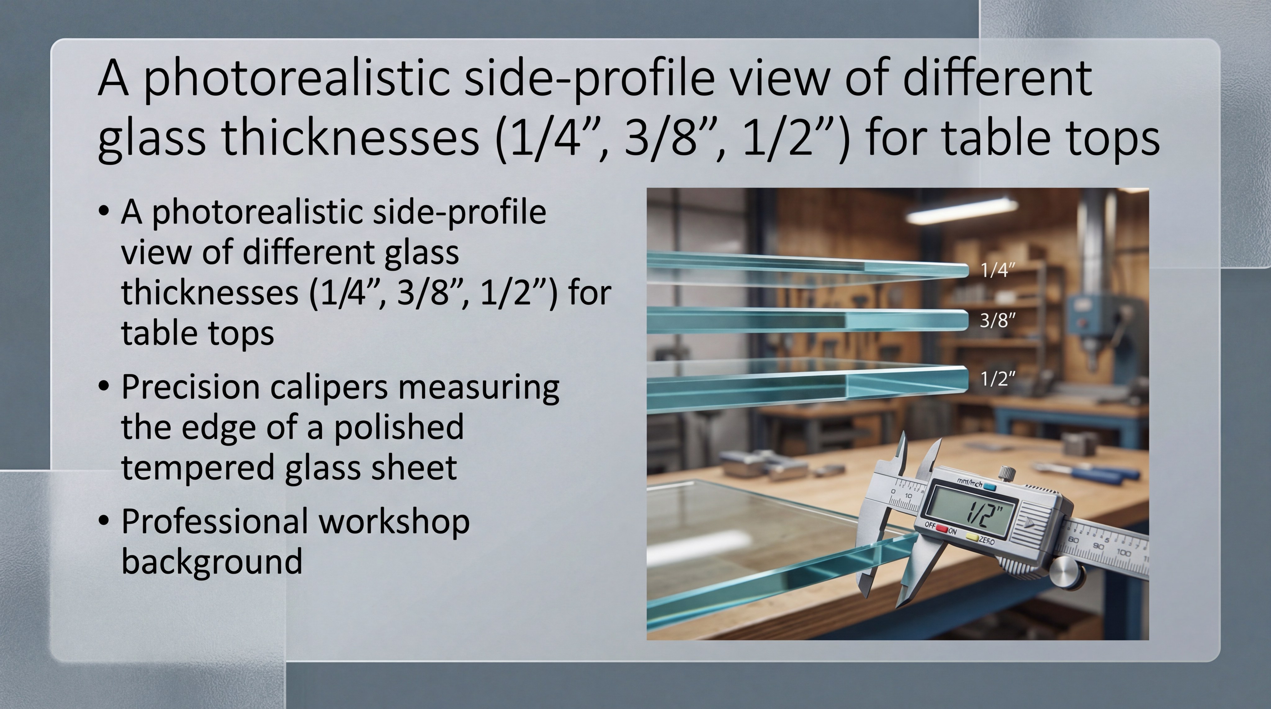 Glass thickness comparison