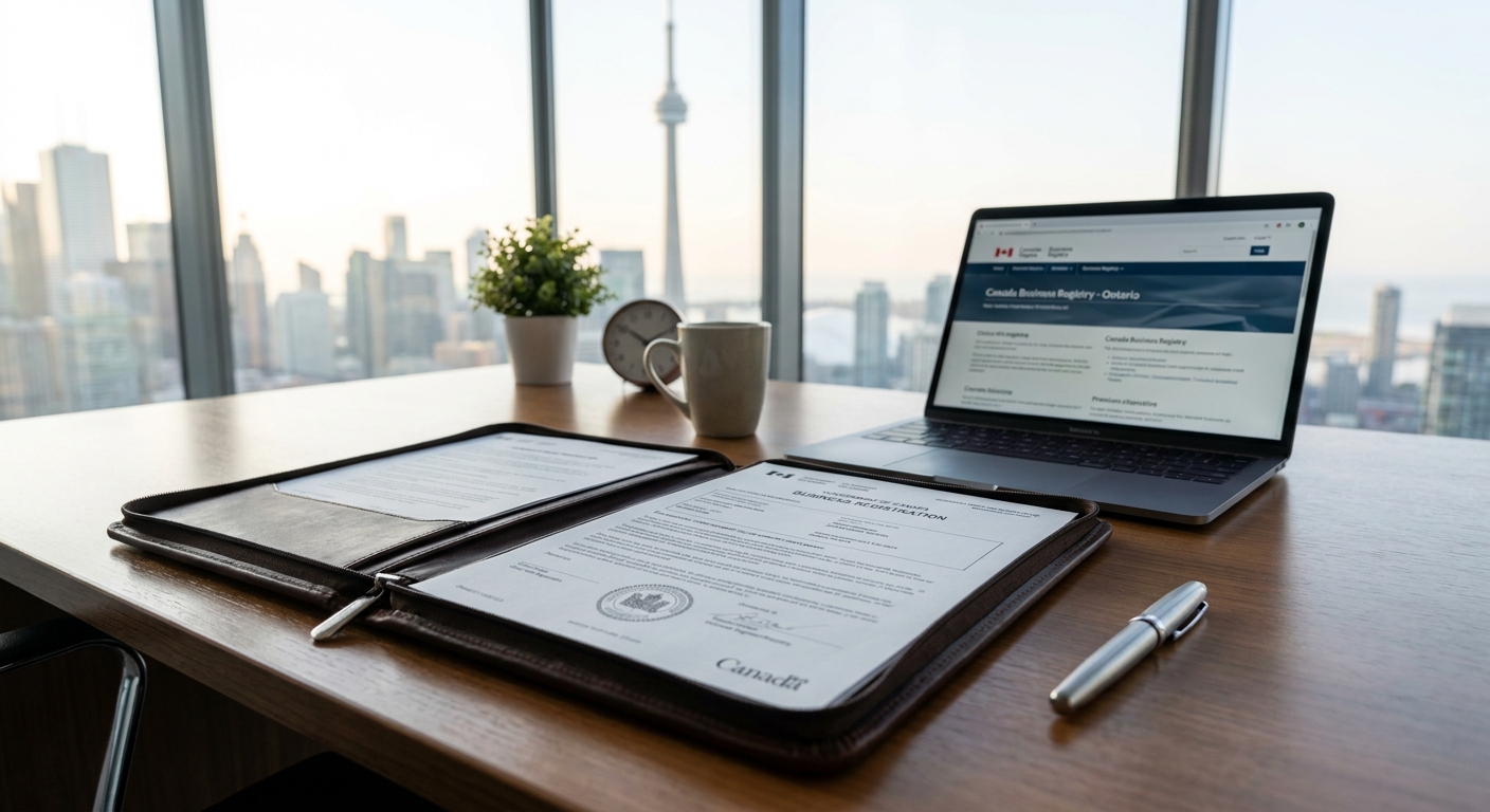 Corporate desk Canadian business registration