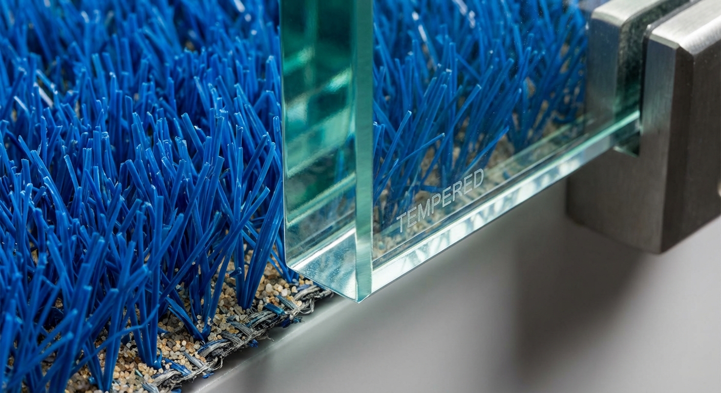 padel court materials macro closeup