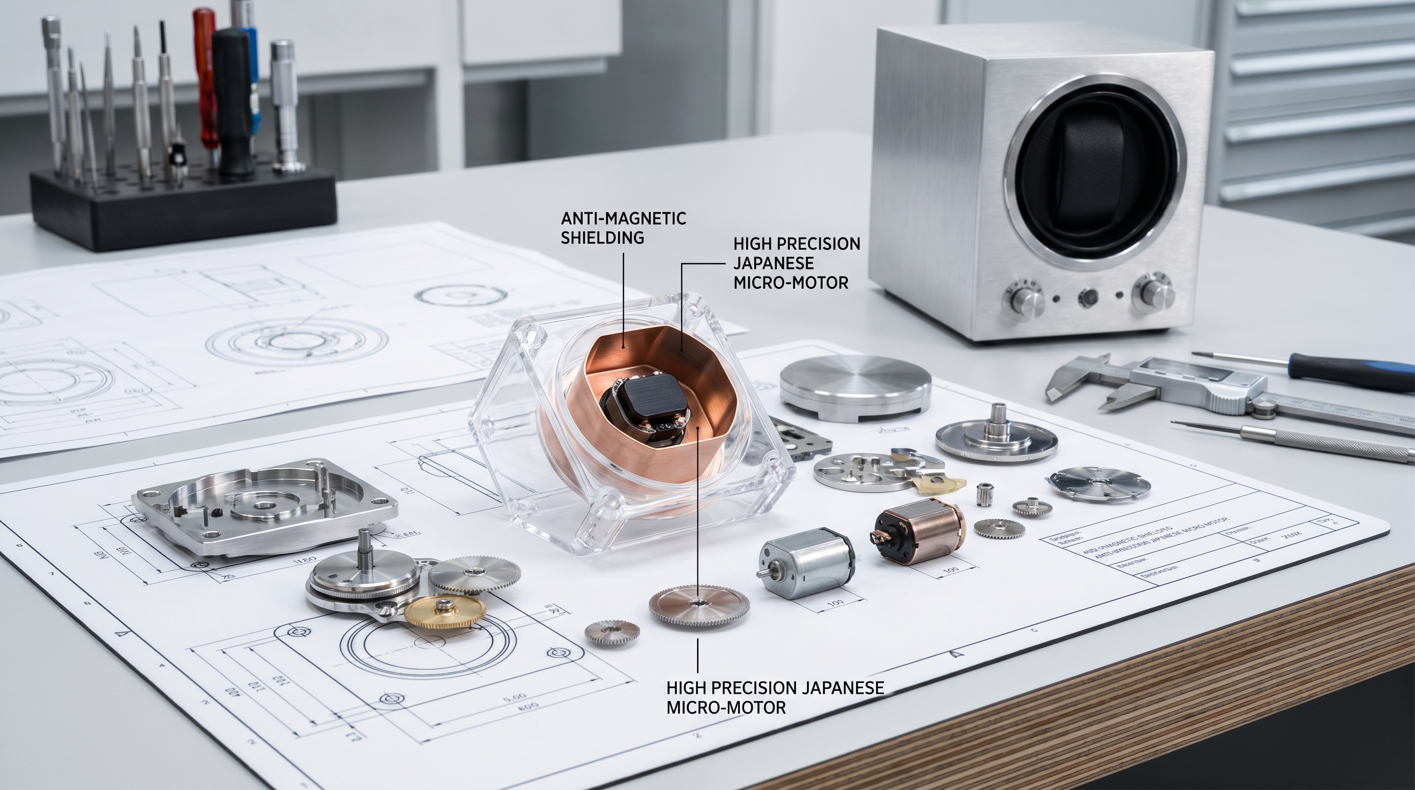 Anti magnetic watch winder technology