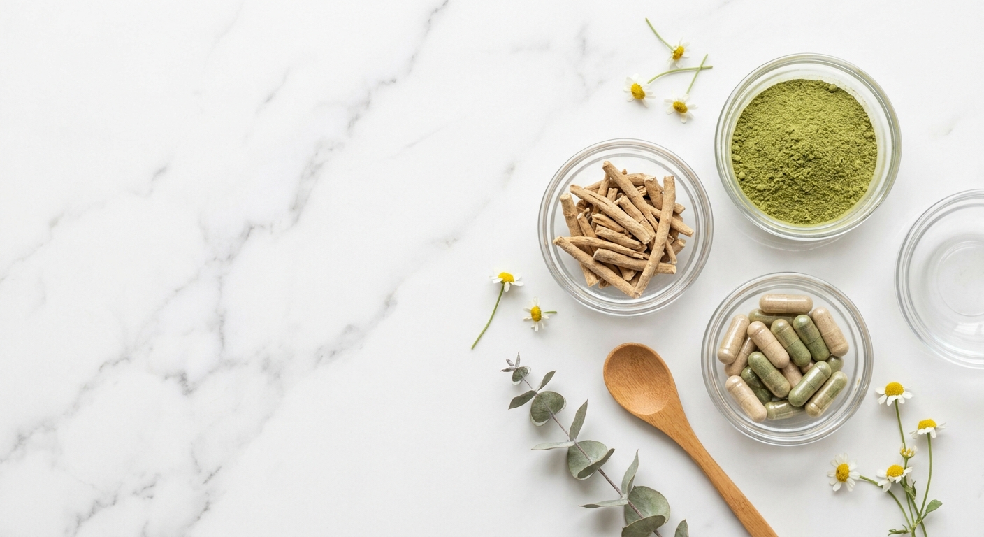 Natural Wellness Ingredients Flat Lay Photography
