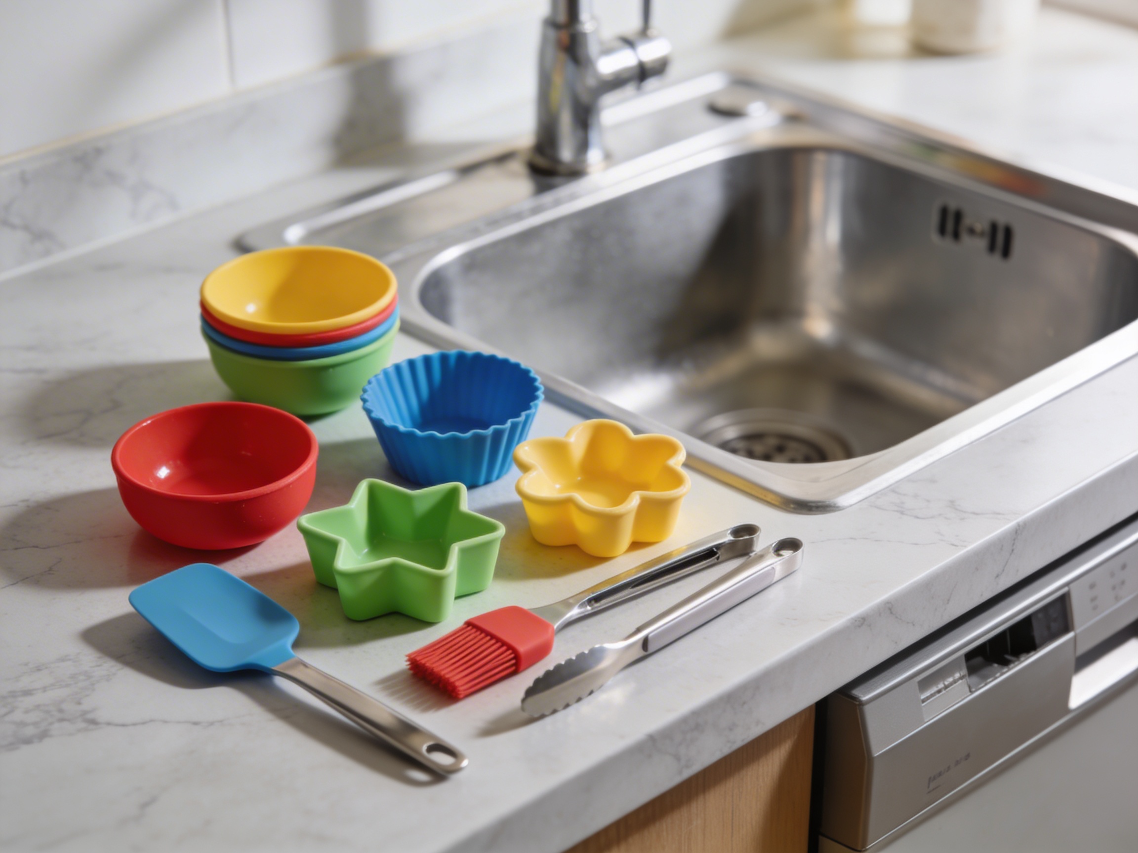 silicone baking molds kitchen counter