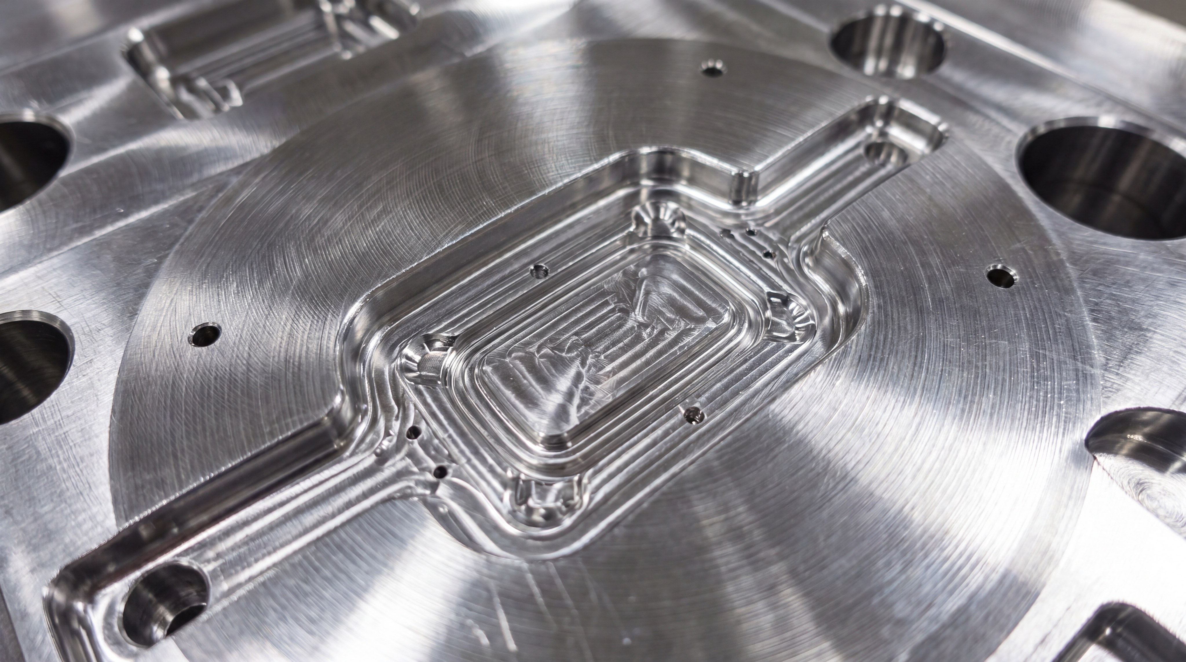 Precision steel mold closeup