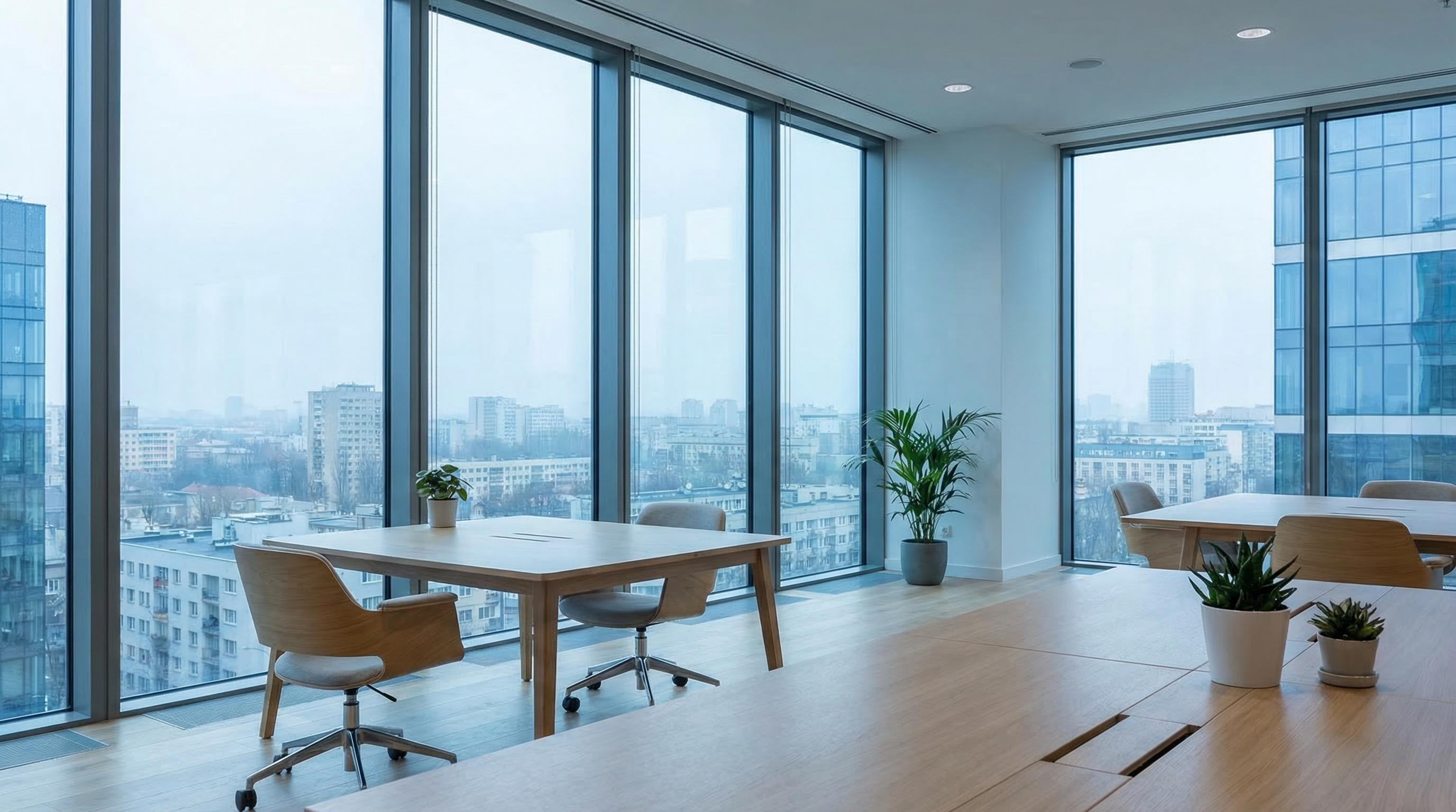 minimalist modern office daylight